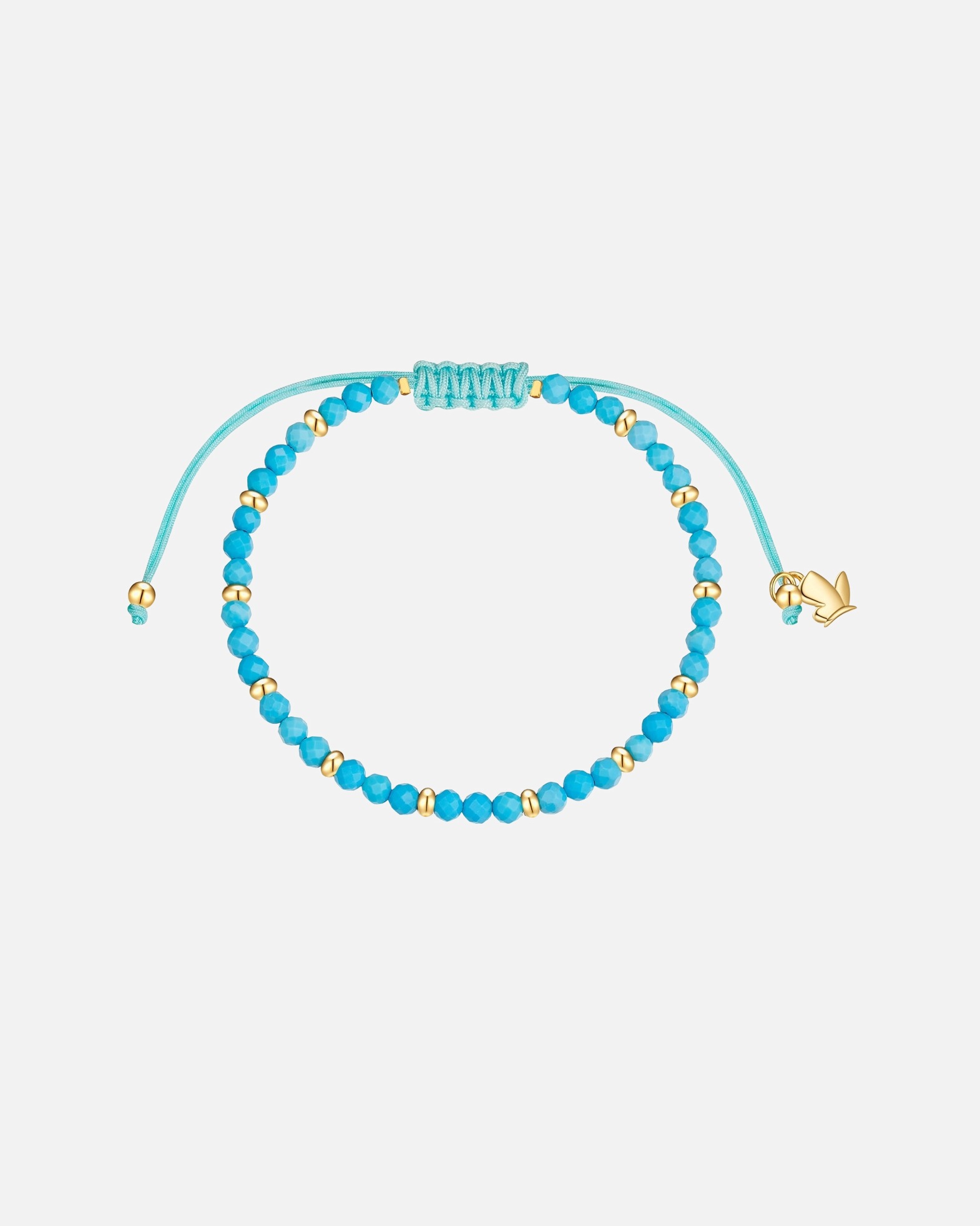 Bracelet pour Femme Glanzstücke München Bracelet en acier inoxydable en doré avec turquoise (rek.) Réglable 15,0 - 22,0 cm