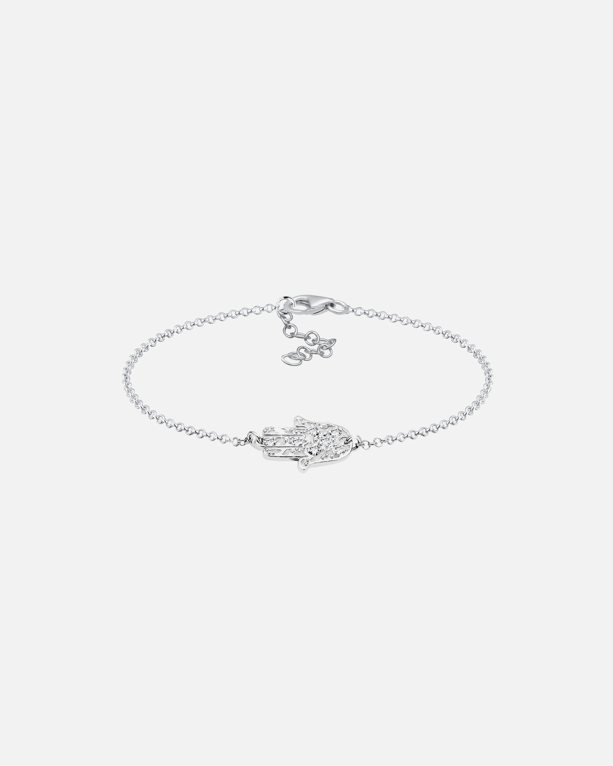 Bracelet pour Femme Elli Hamsa main de Fatima Cristaux 925 Argent 18