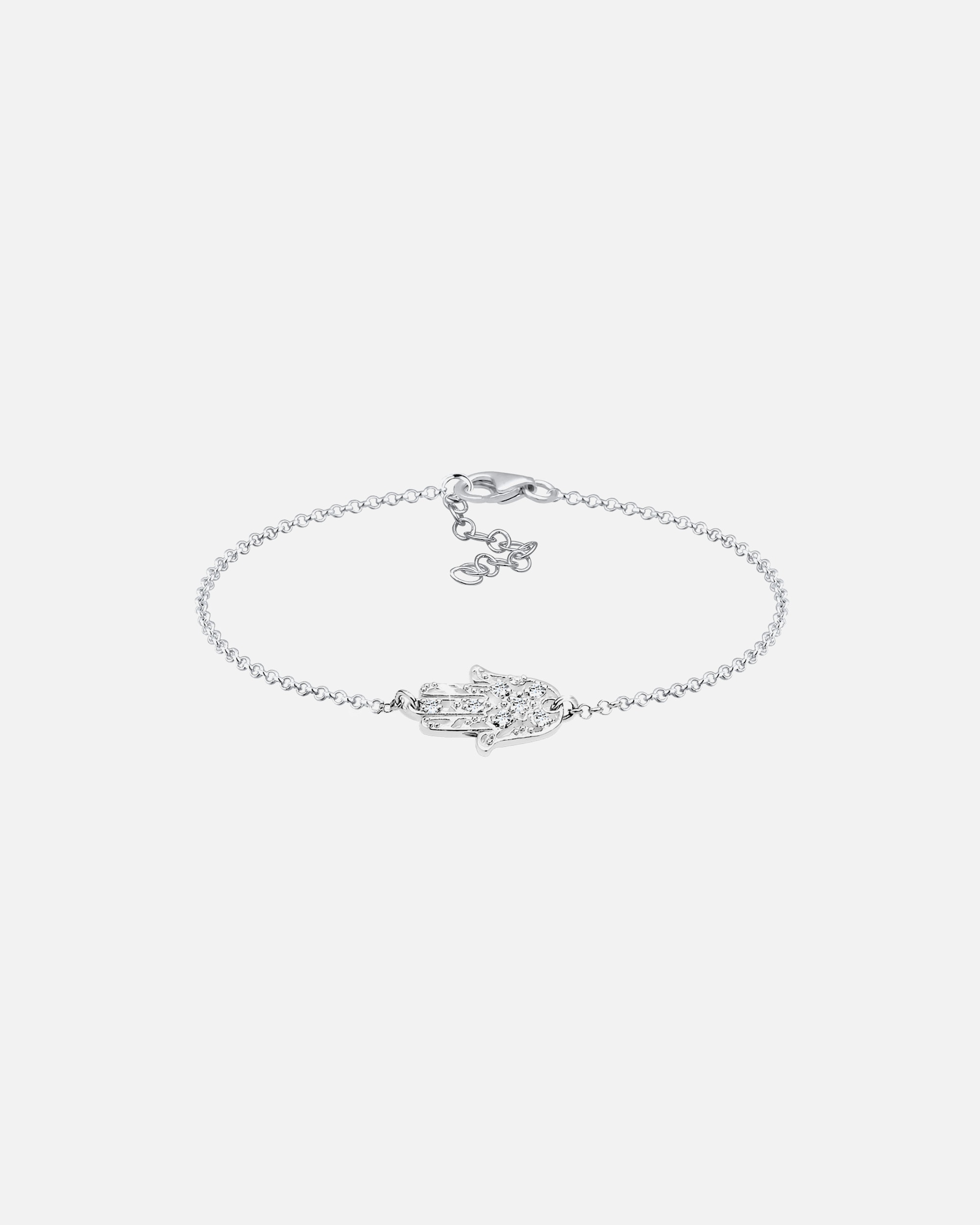 Bracelet pour Femme Elli Hamsa main de Fatima Cristaux 925 Argent 16