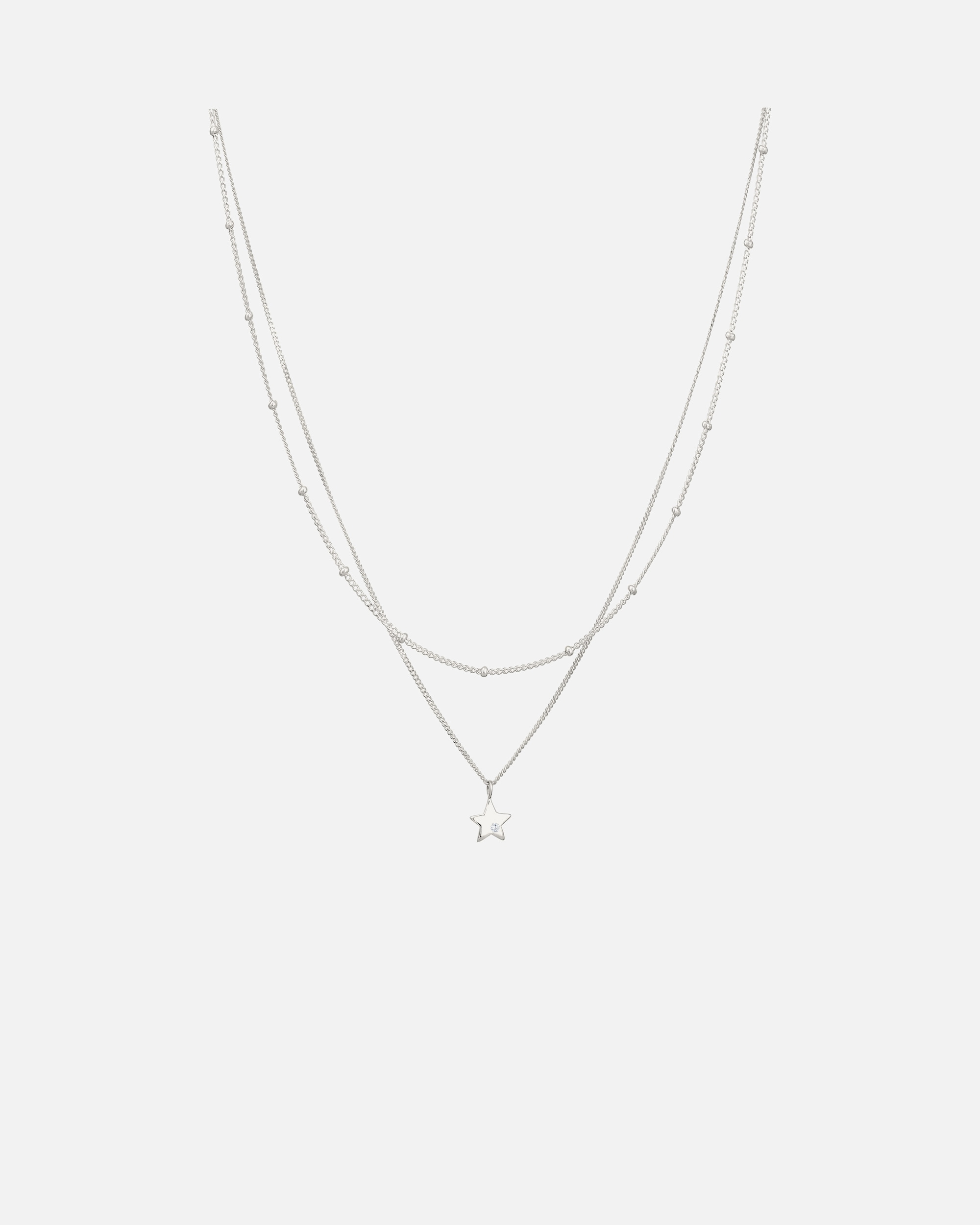Collier pour Femme Elli Collier Étoile Zirconia Blanc 925 Sterling Silver 40
