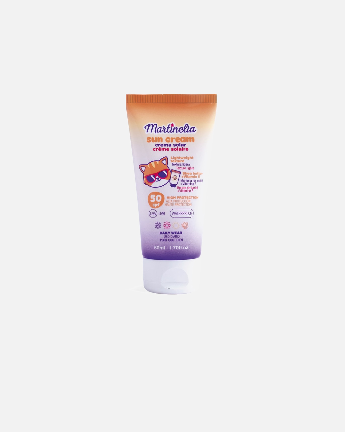 Protection solaire pour enfants pour Unisexe Martinelia CRÈME SOLAIRE crème solaire waterproof SPF50 50 ml