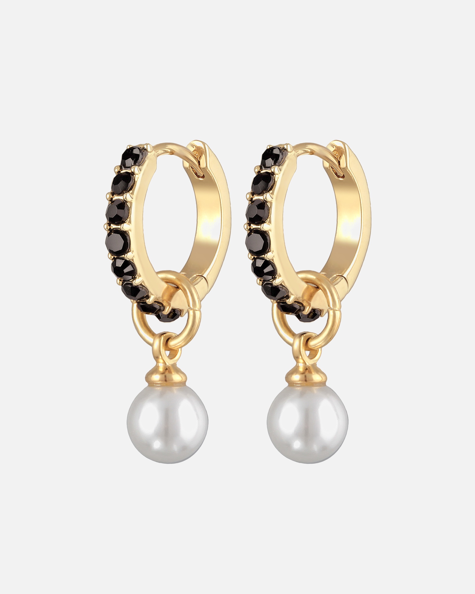 Boucles d'oreilles pour Femme Elli Femmes Créoles Pendentif Perles de Verre Couleur Or avec Cristaux goldfarben