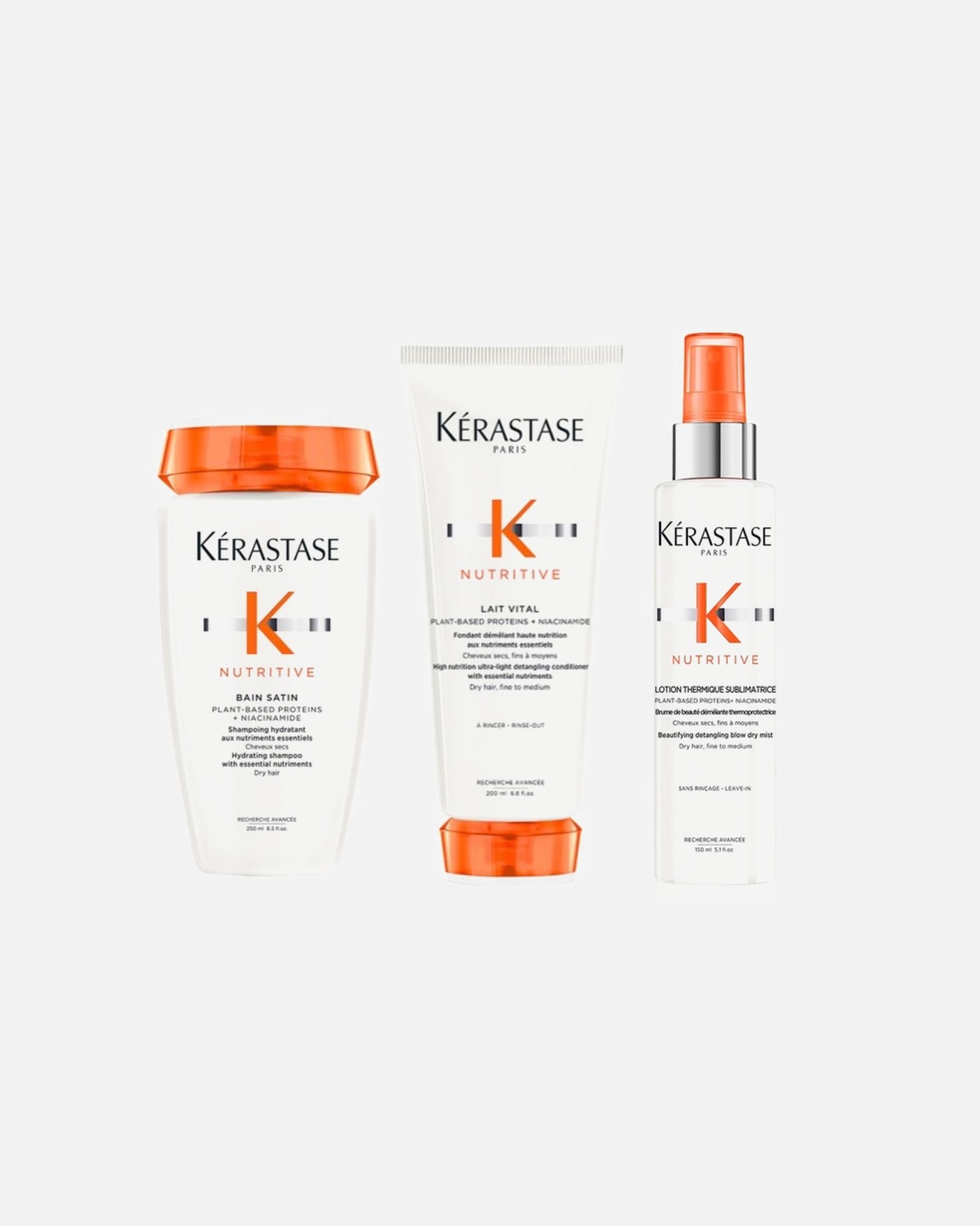 Coffret soin cheveux pour Femme Kérastase Nutritive Coffret Lotion (Bain Satin/ Fondant/ LotionThermique) 1 pièce