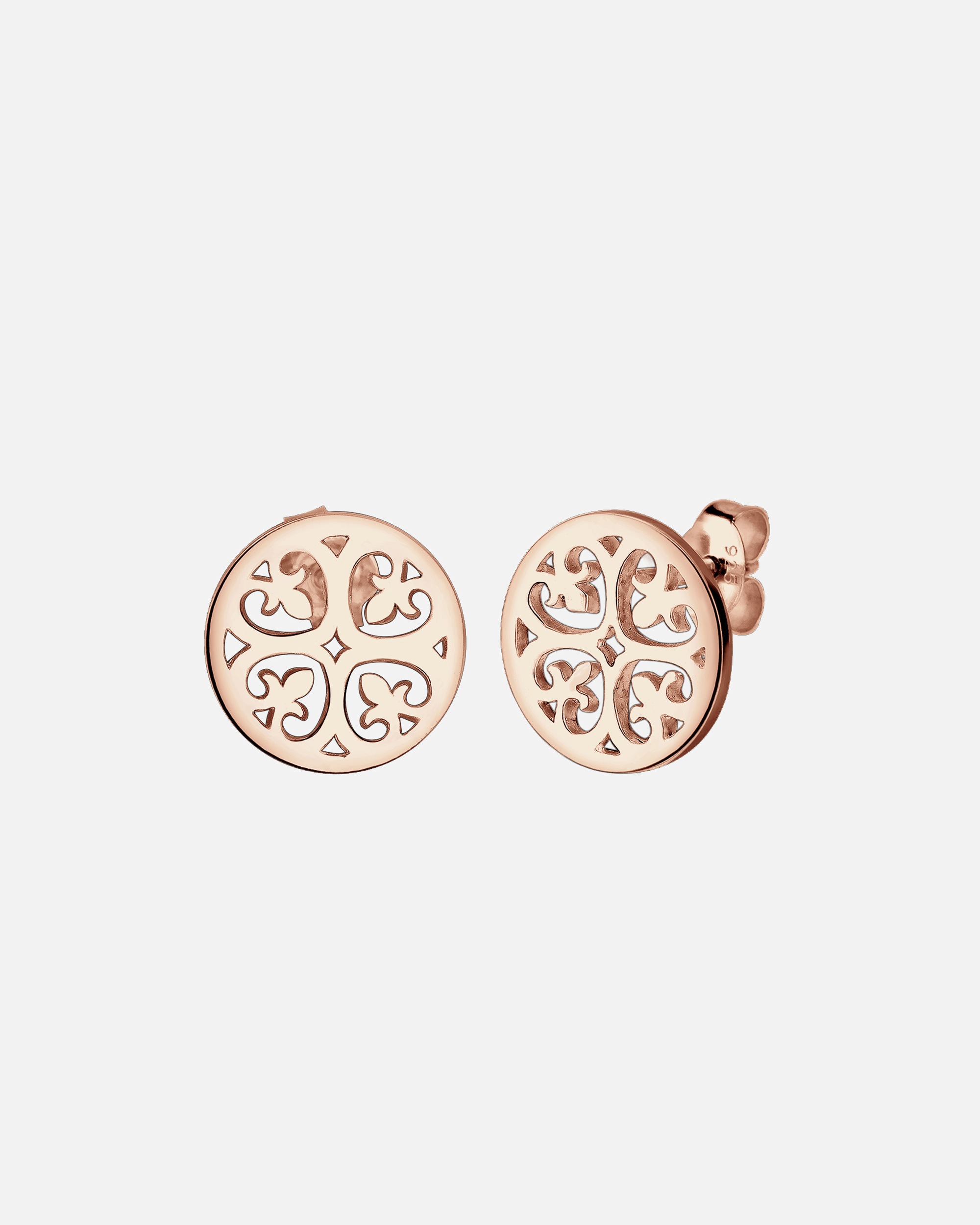 Boucles d'oreilles pour Femme Elli Ornament Boho Cristaux Boucles d'oreilles Femme - Plaqué Or Argent (925/1000) rosefarben