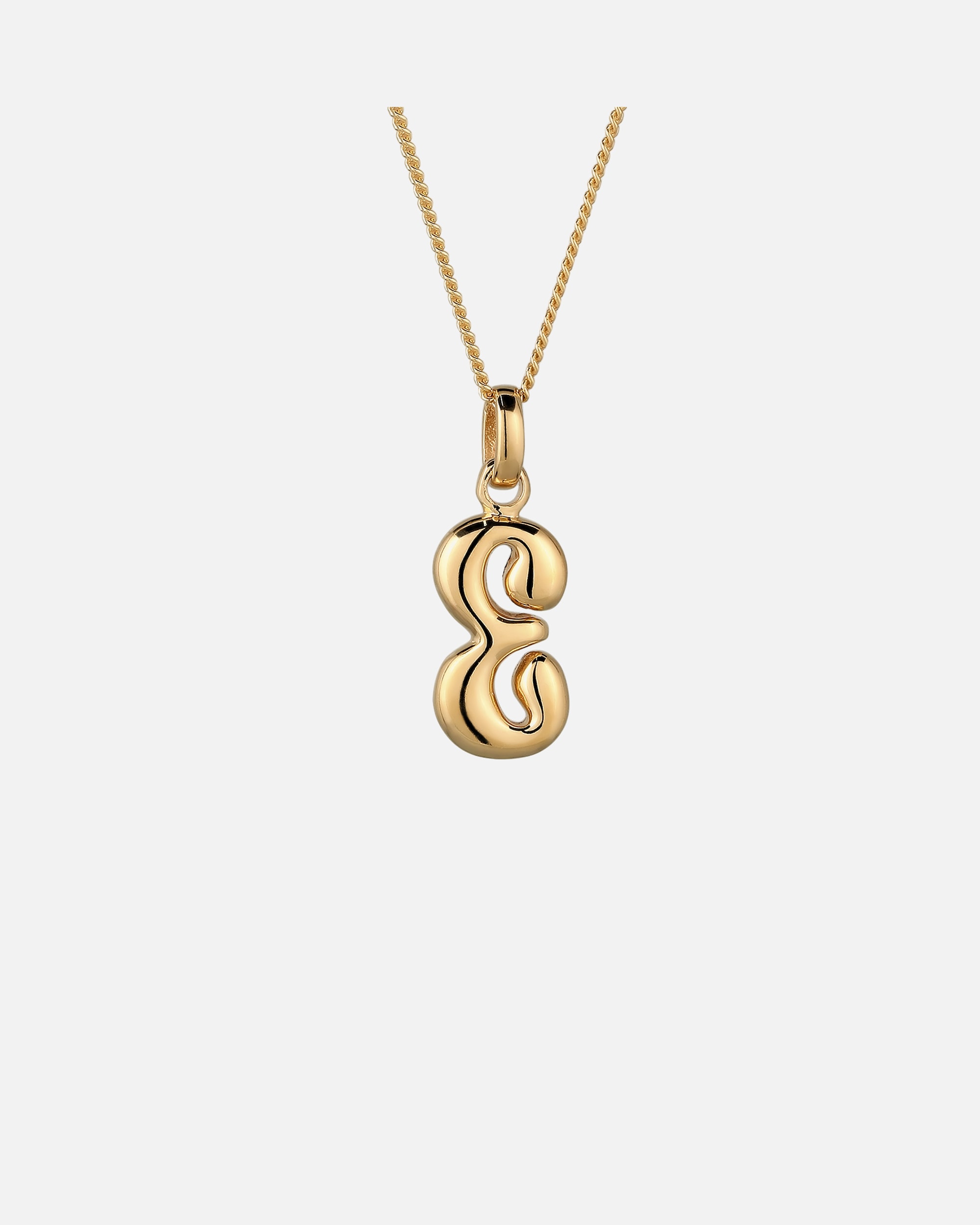 Collier pour Femme Elli Collier avec pendentif E Chaîne blindée 925 Sterling Silver 45