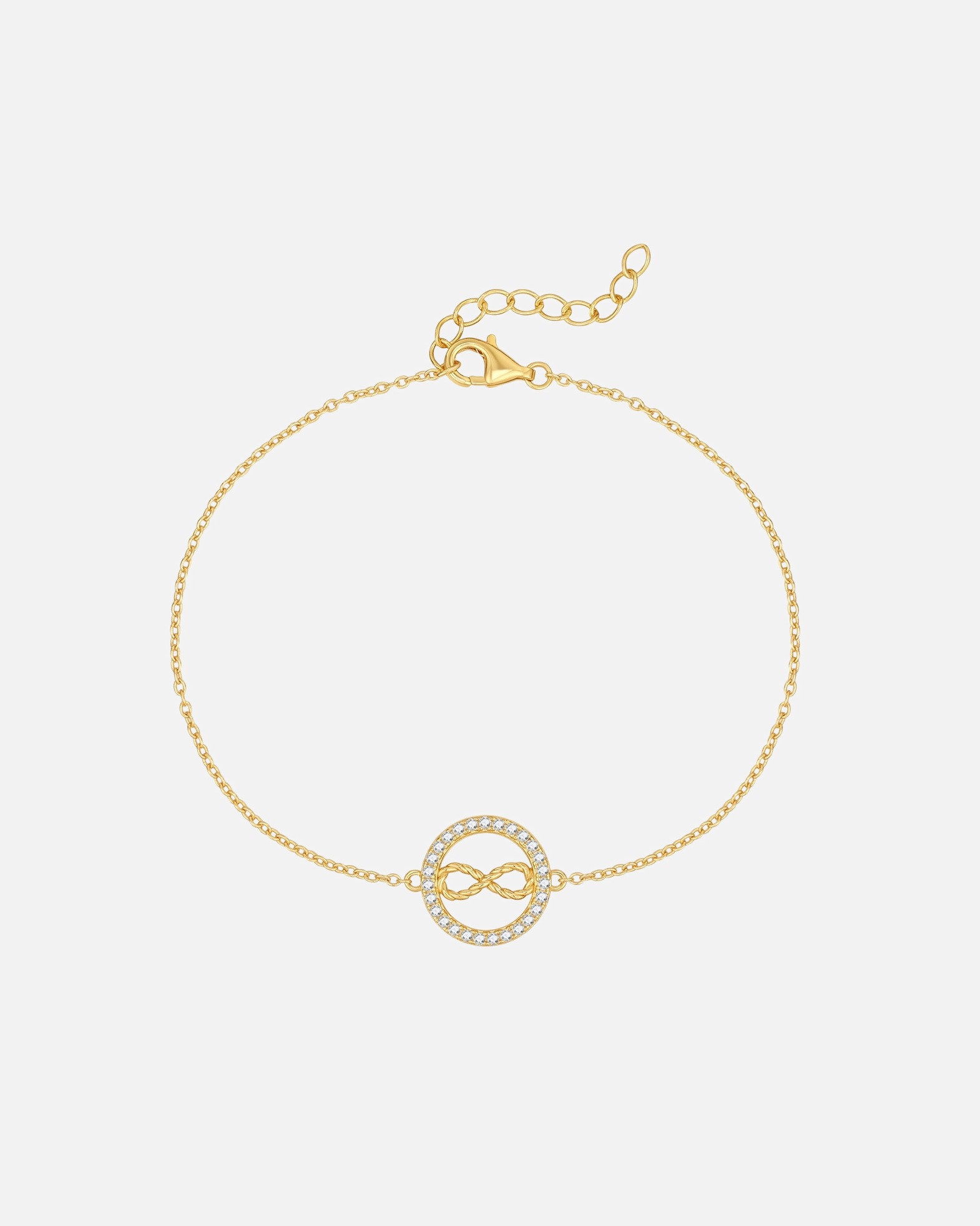Bracelet pour Femme Rafaela Donata Bracelet en Argent sterling en Or jaune Longueur de base 18 cm + Rallonge 3 cm