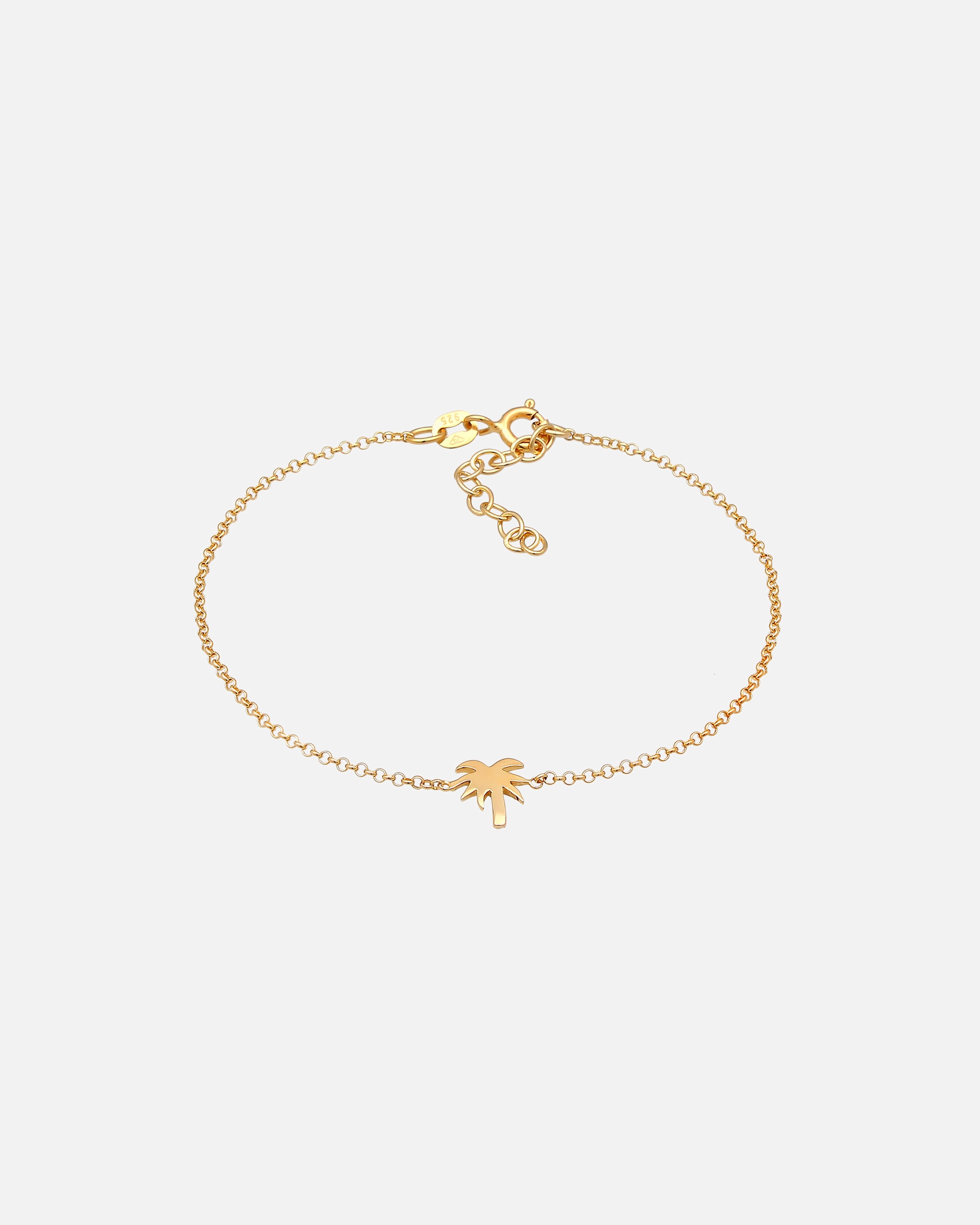 Bracelet pour Femme Elli Elli Armband Palme Strand Urlaub Meer 925 Silber goldfarben