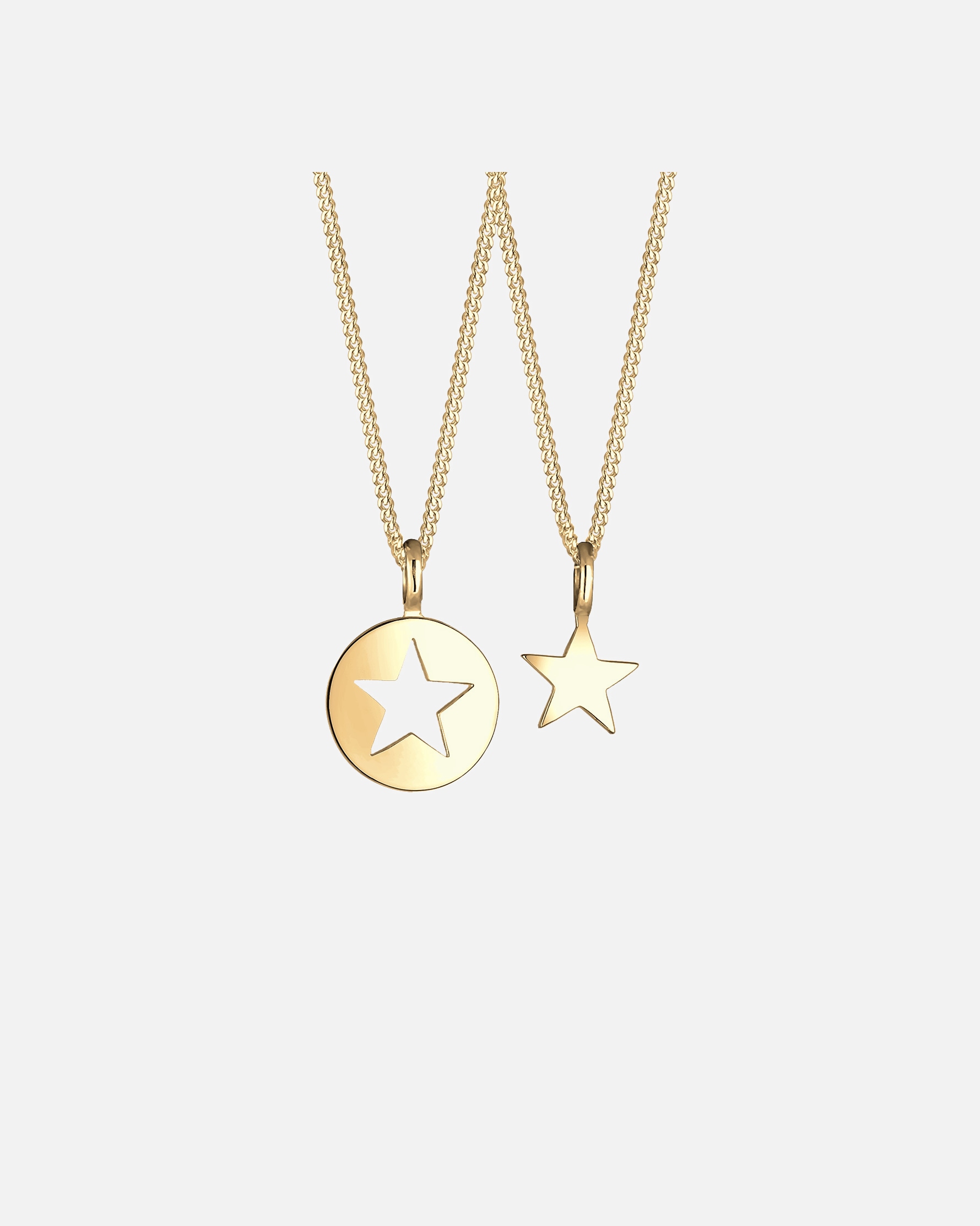 Collier pour Femme Elli Mère Enfants set pendentif Étoile Cut Out 925 Argent goldfarben