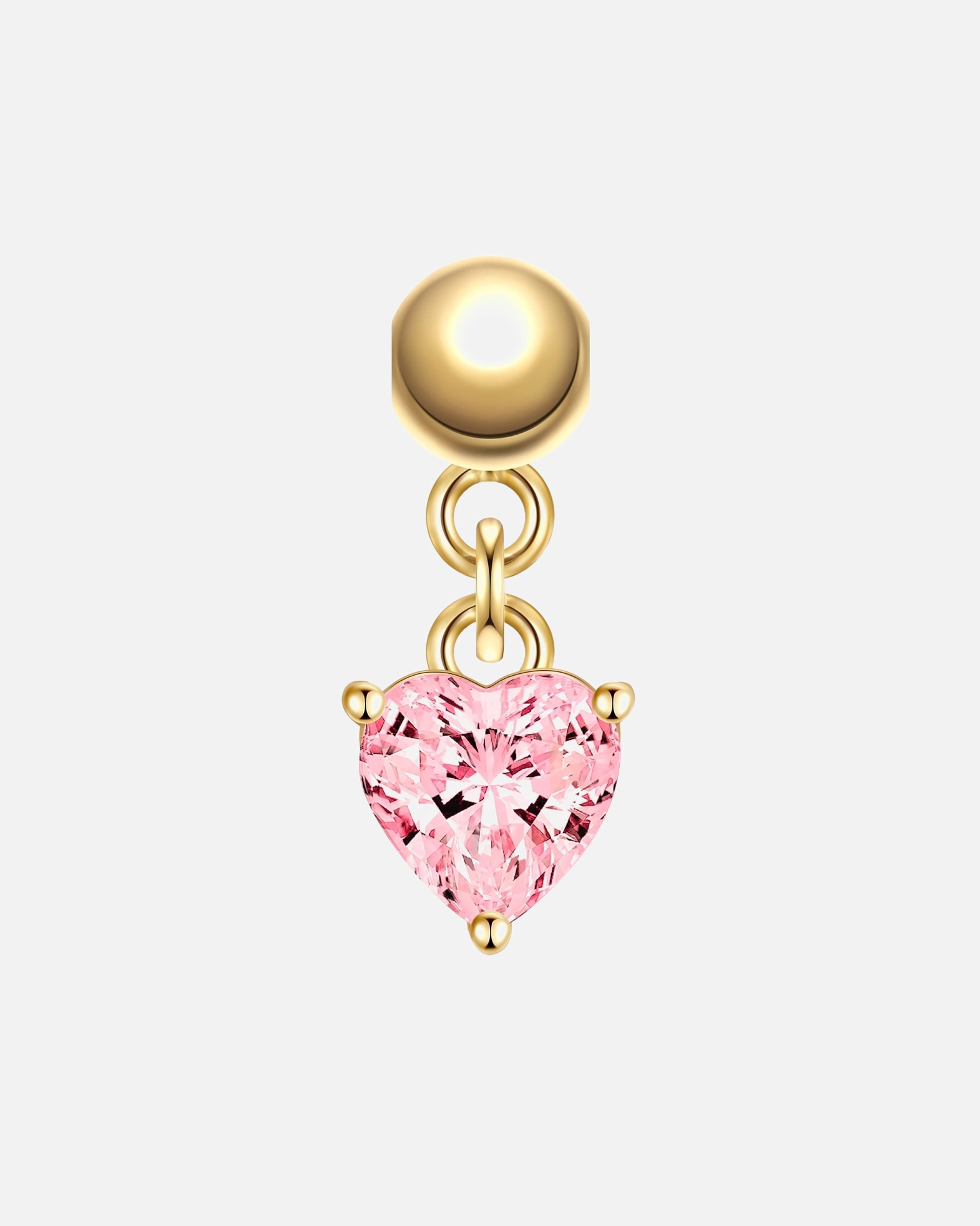 Pendentif pour Femme Glanzstücke München Breloque fantaisie Coeur en Argent sterling en Or jaune 13,5 mm