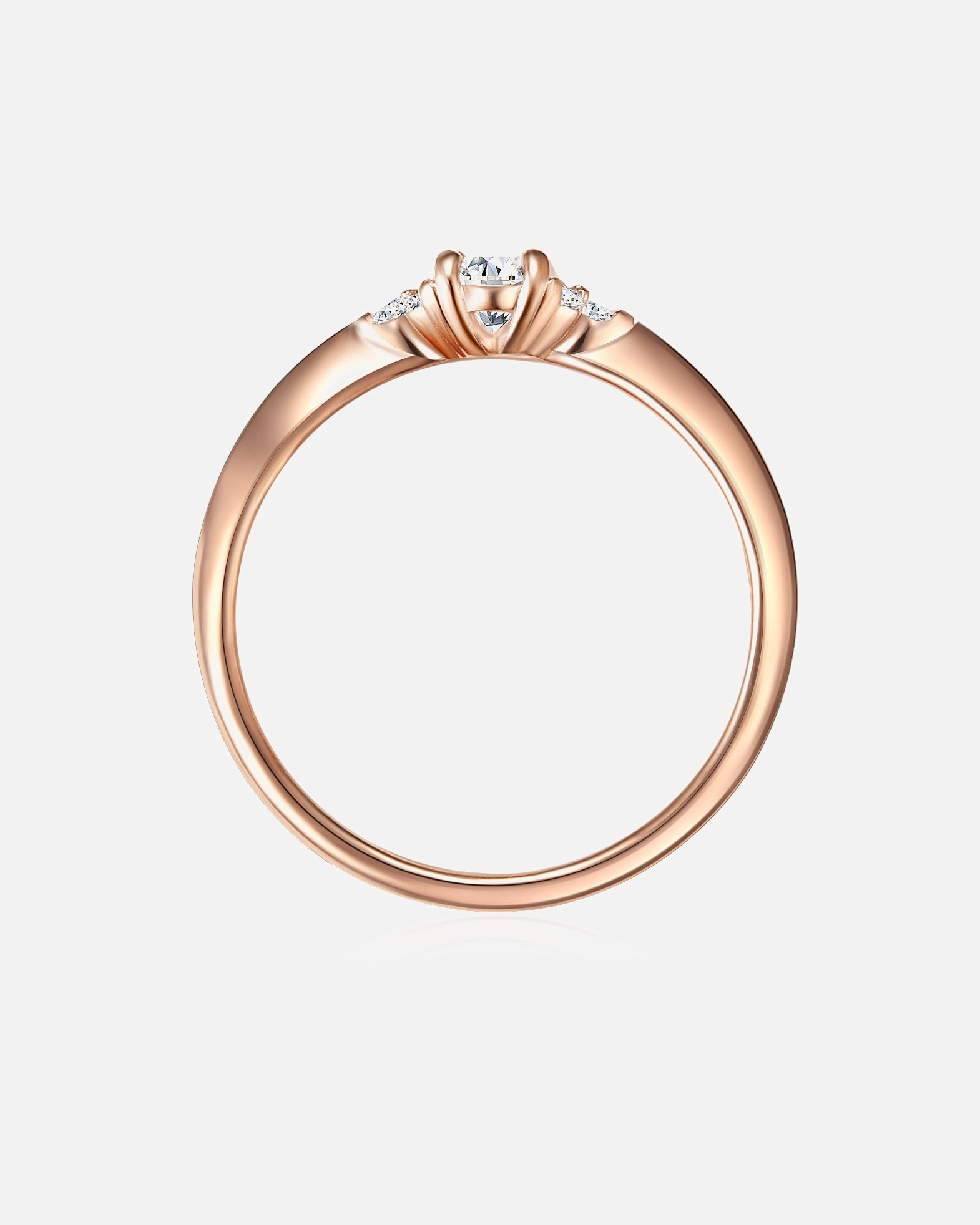 Bague pour Femme Trilani Bague en argent Argent sterling Oxyde de zirconium (CZ) en Or rose 53