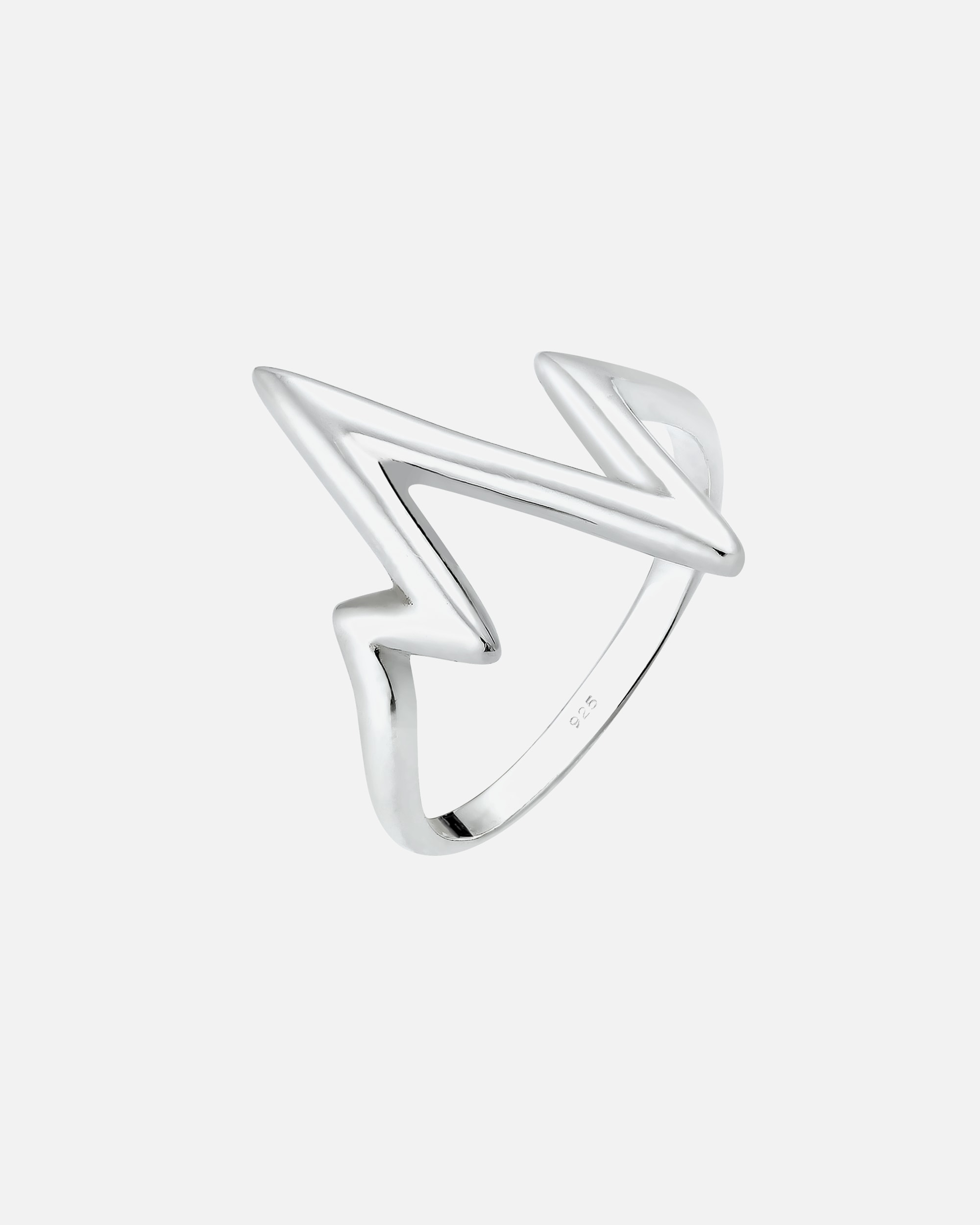 Bague pour Femme Elli Femmes Cœur battant look géo en argent sterling 925 52