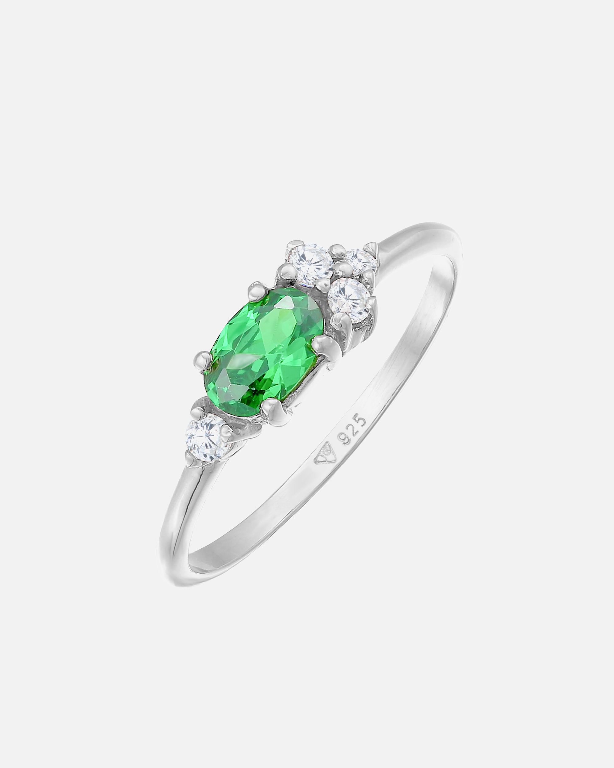 Bague pour Femme Elli Zirkonia Grün Verlobungsring 925 Silber 52