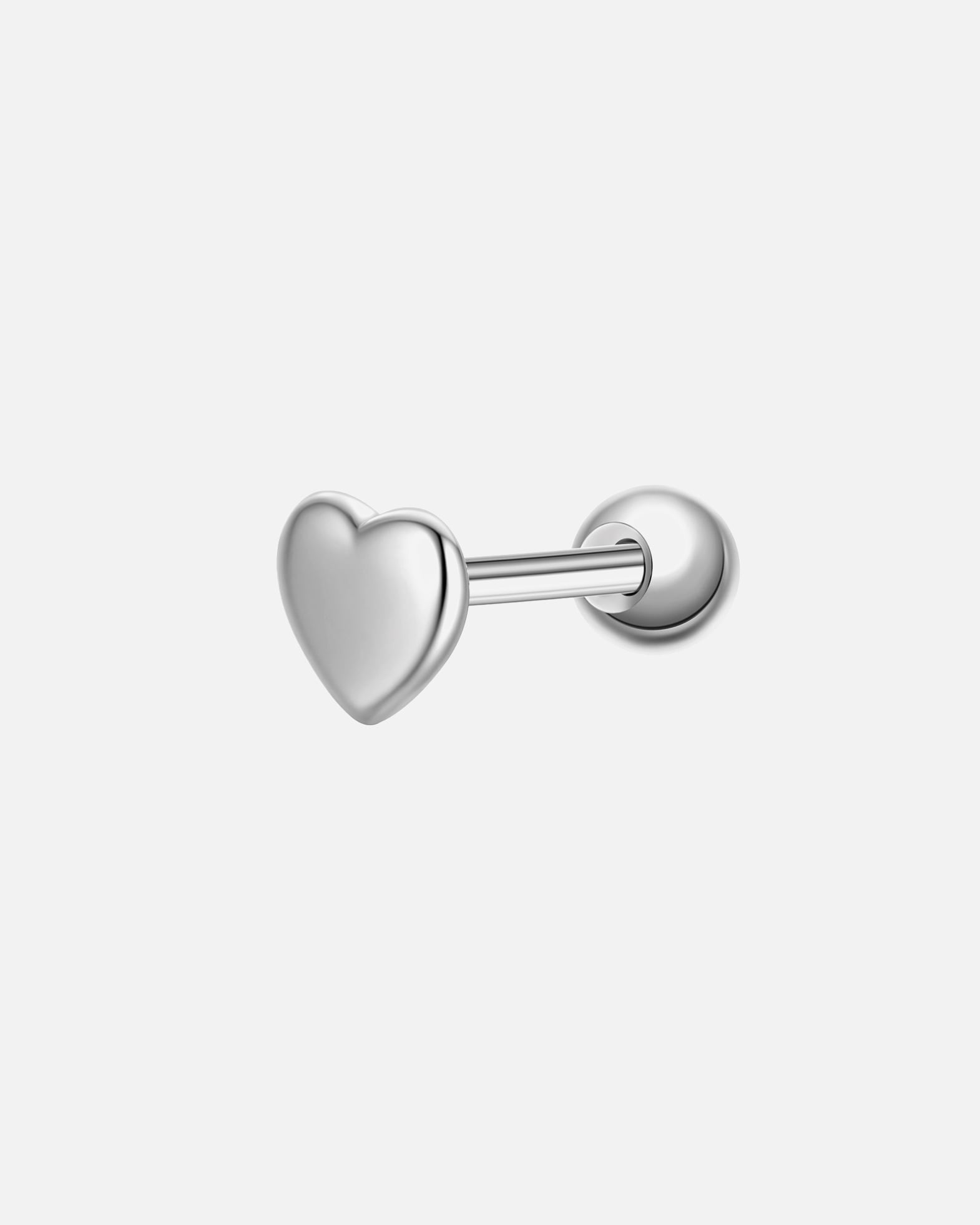 Boucles d'oreilles pour Femme Glanzstücke München Piercing Cœur en argent sterling en argent 3,4 mm