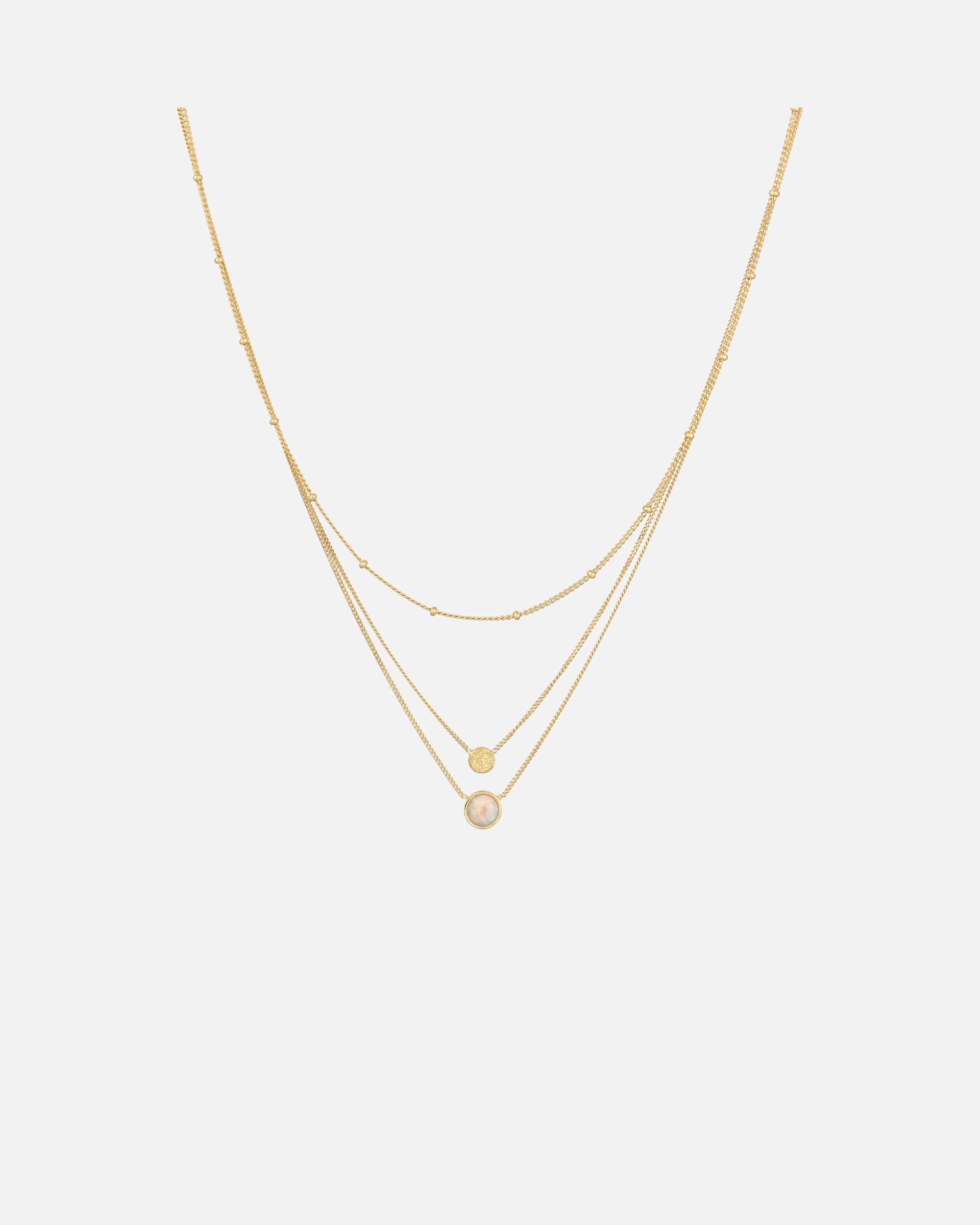Collier pour Femme Elli Collier Cercle Opale Synthétique Blanc 925 Sterling Silver goldfarben