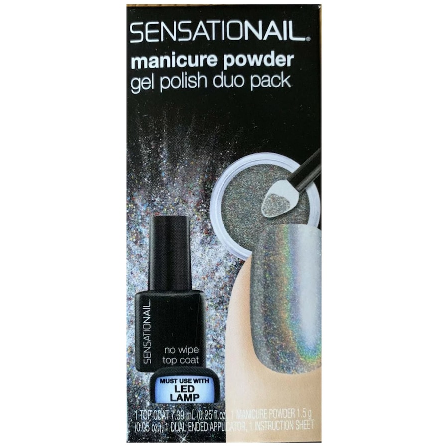 Sensationail - Pack Duo Poudre Manucure + Top Coat Vernis gel 2 pieces unisex