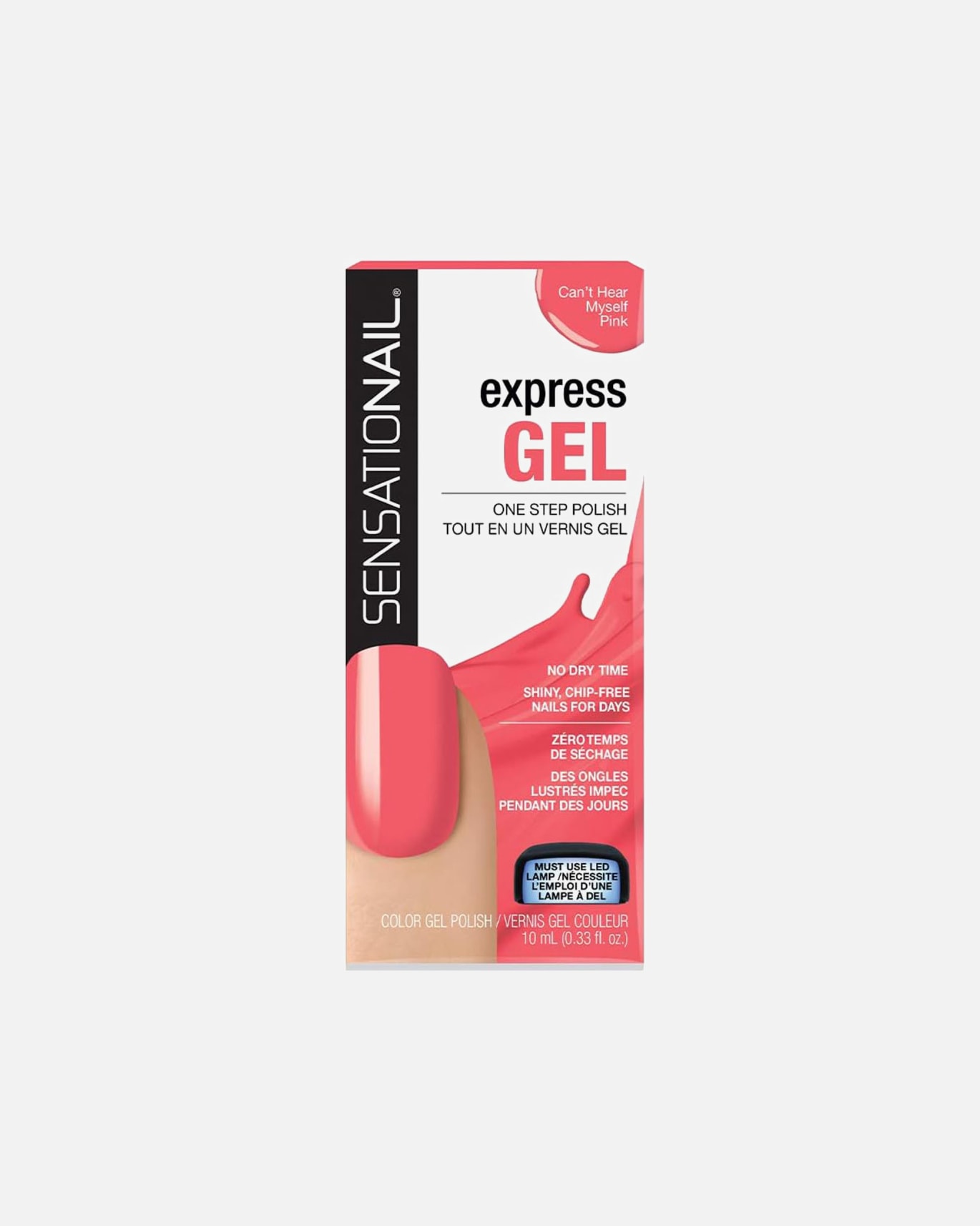 Vernis à ongles UV pour Unisexe Sensationail Default Brand Line Vernis Gel Express Semi-Permanent Can't Hear Myself Rose
