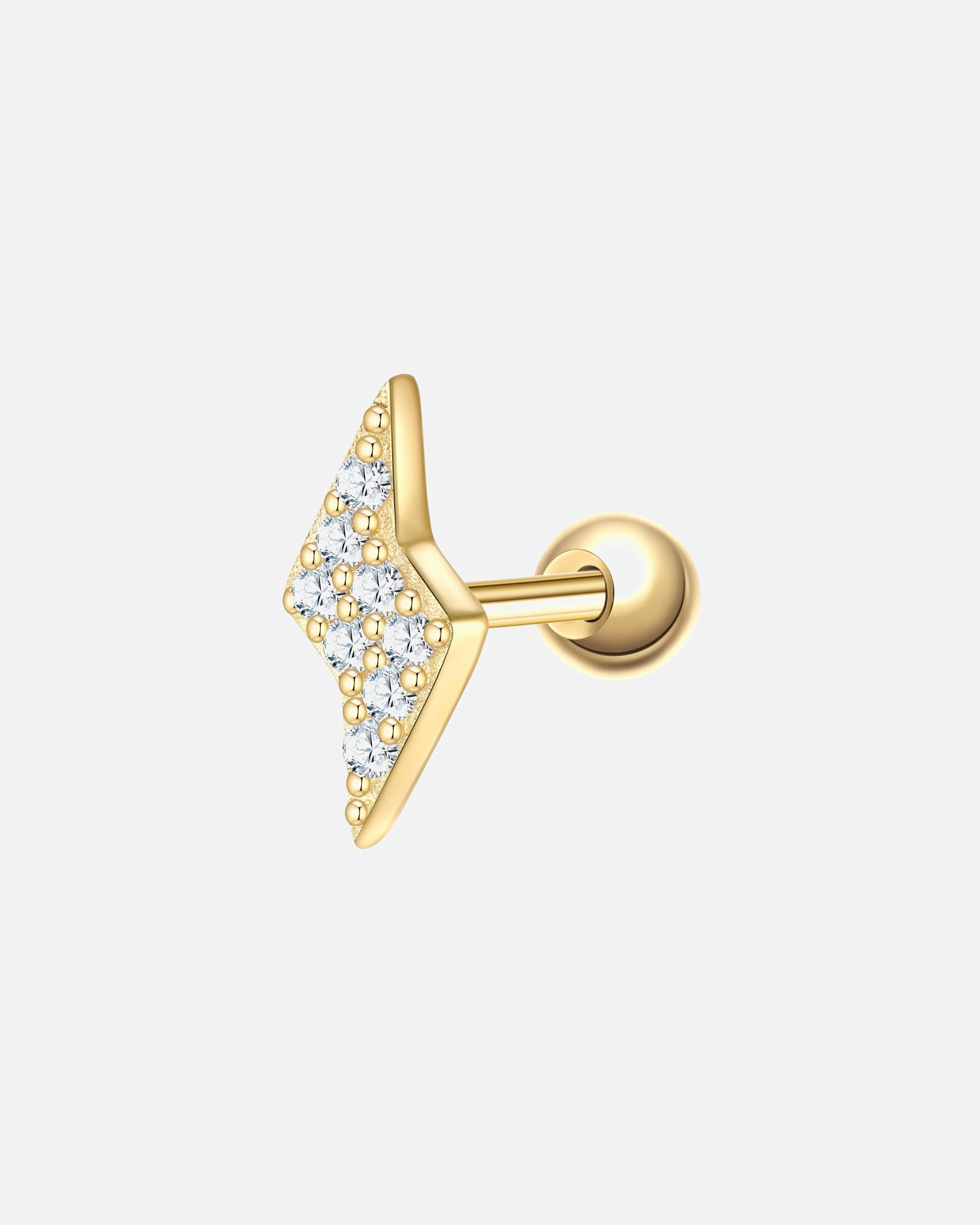 Boucles d'oreilles pour Femme Glanzstücke München Boucles d´oreilles Éclair en Argent sterling en Or jaune 8,5 mm