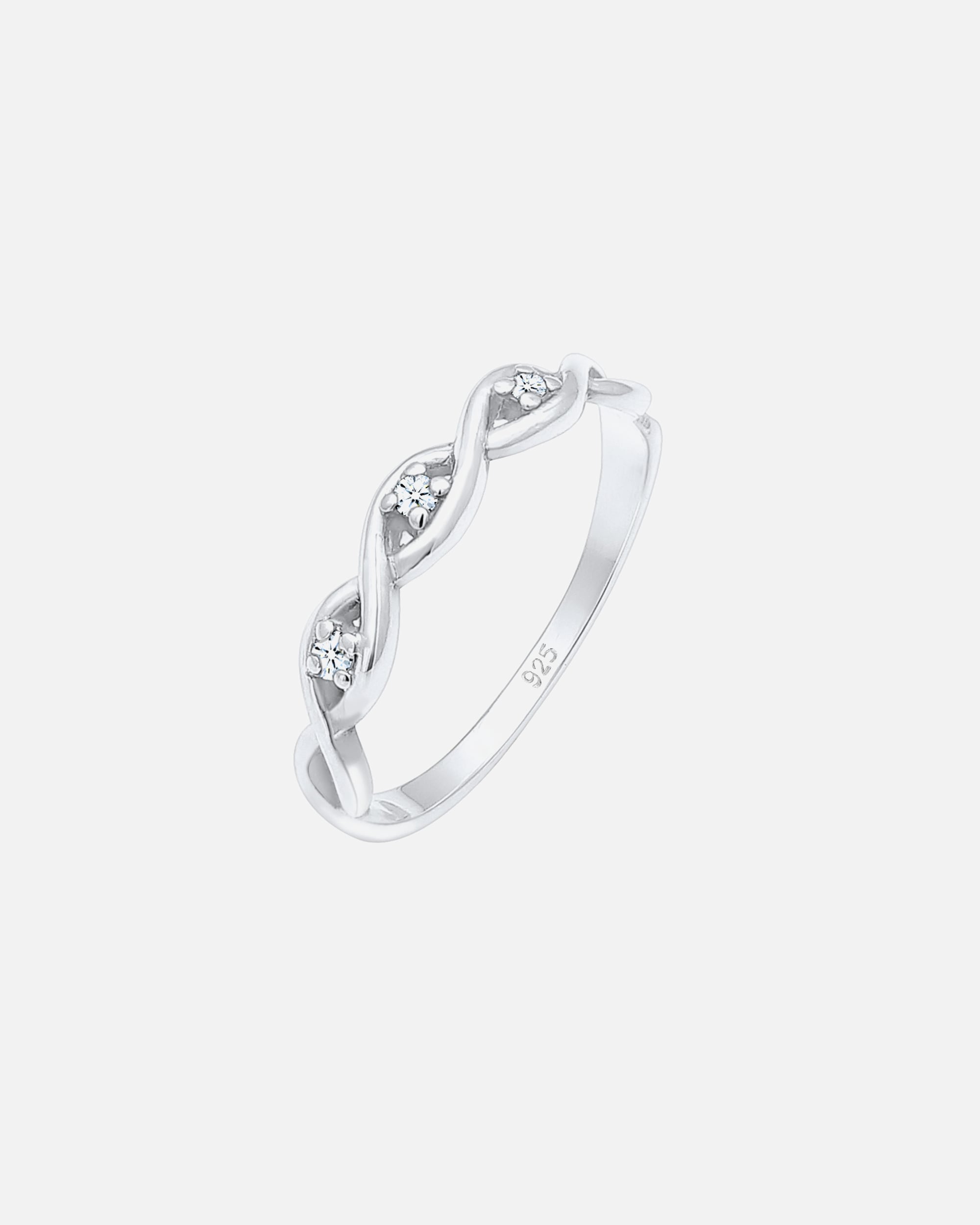 Bague pour Femme Elli DIAMONDS Nœud infini diamant (0.045 ct.) Argent 925 52