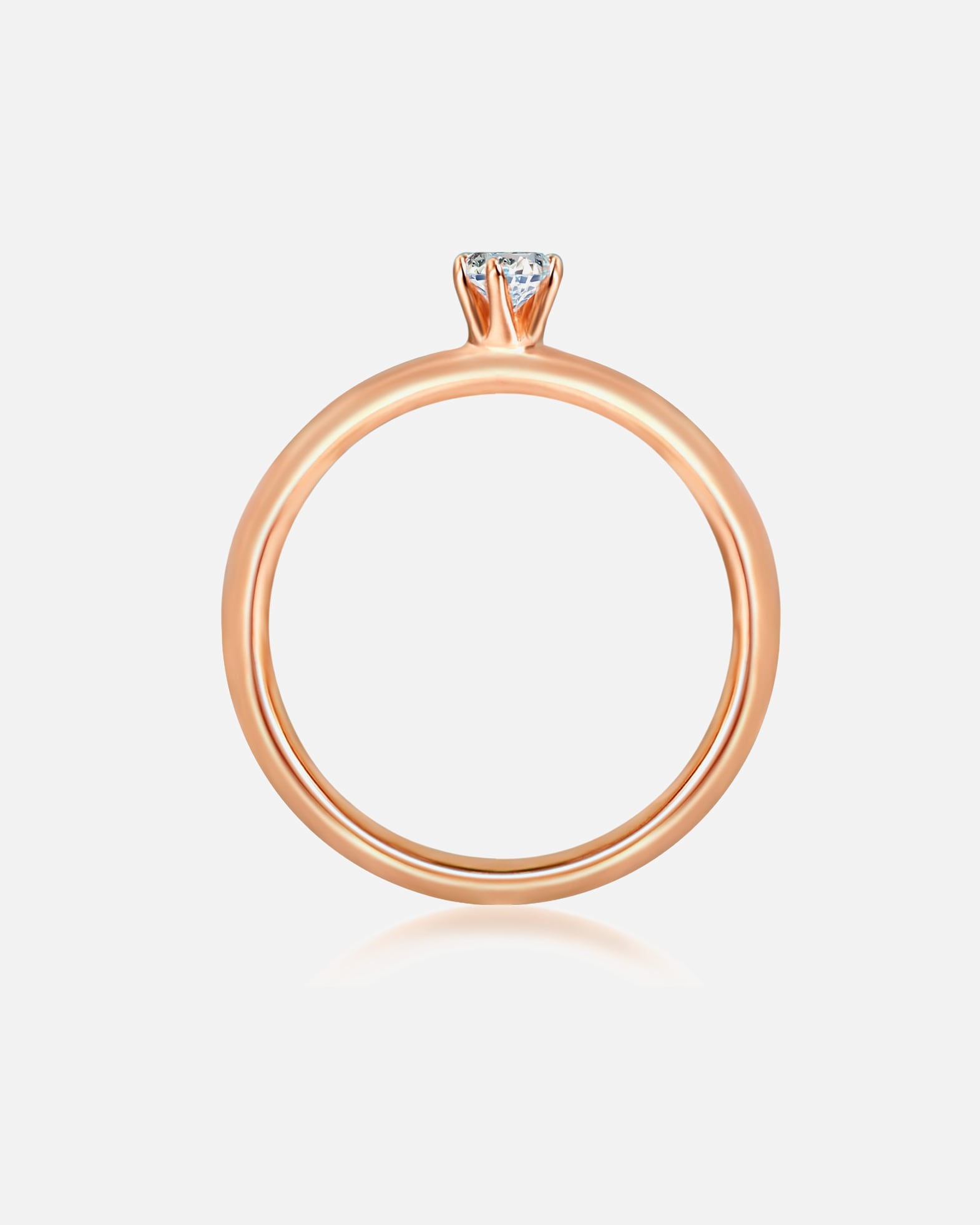 Bague pour Femme Trilani Bague en argent Argent sterling Oxyde de zirconium (CZ) en Or rose 48