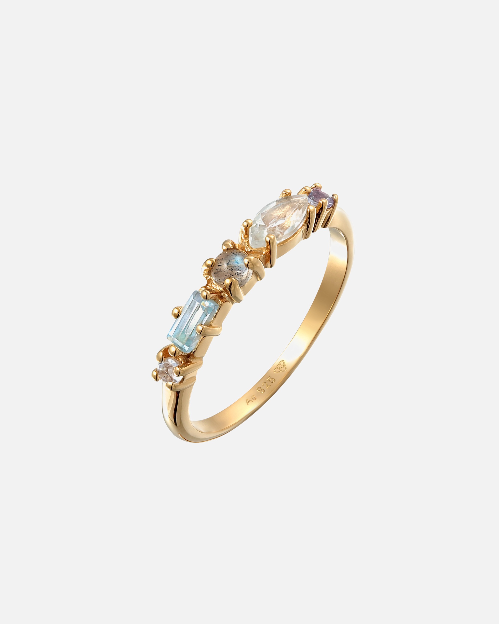 Bague pour Femme Elli PREMIUM Memoire Edelstein Klassik Ring 925 Silber 54