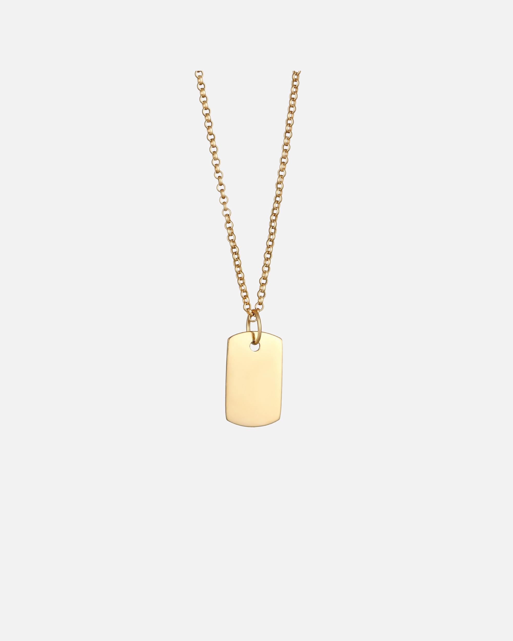 Collier pour Homme Collier avec pendentif Platelet Chaîne Rolo 375 Or Jaune 50