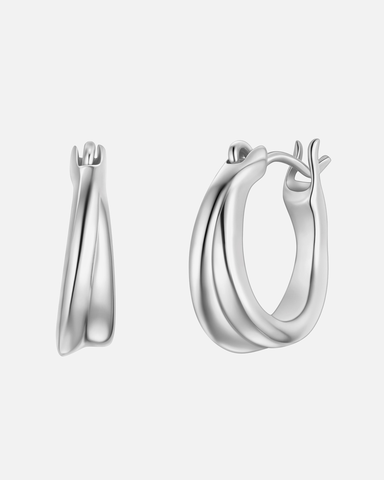 Créoles pour Femme Glanzstücke München Créoles en argent sterling en argent 14,2 mm