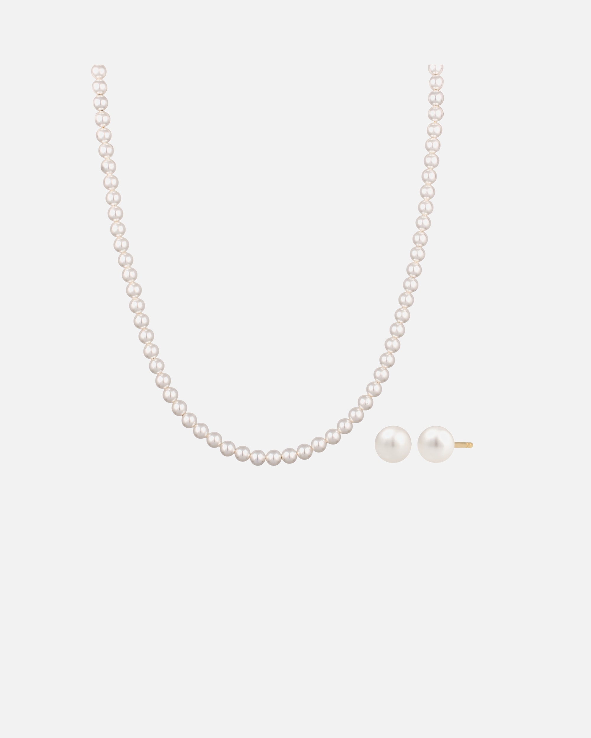 Bijoux pour Femme Elli Set avec perles Swarovski Pearl Blanc 925 Sterling Silver golfarben