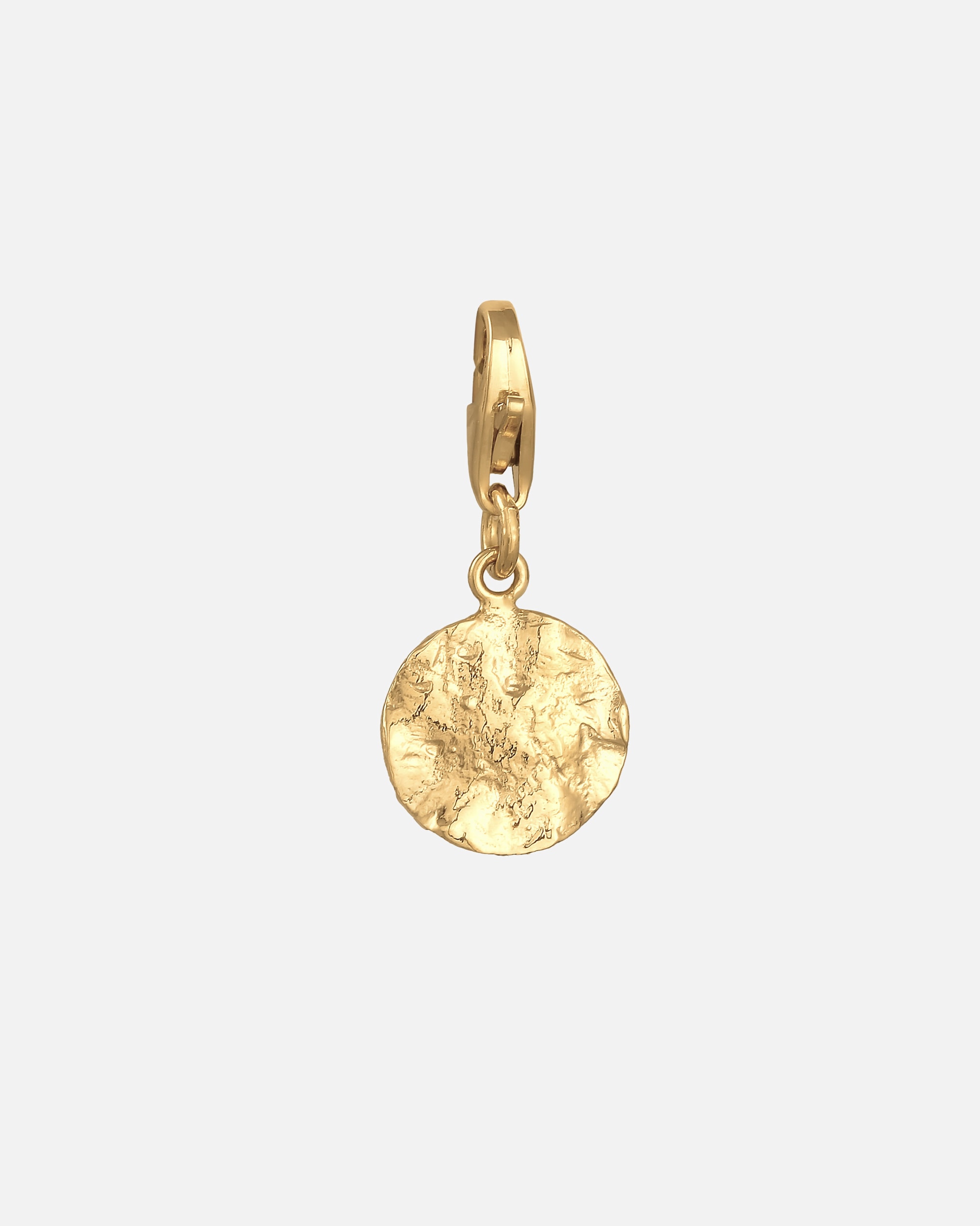 Pendentif pour Femme Nenalina Charm pour femmes plaque ronde ondulée en argent sterling 925 goldfarben