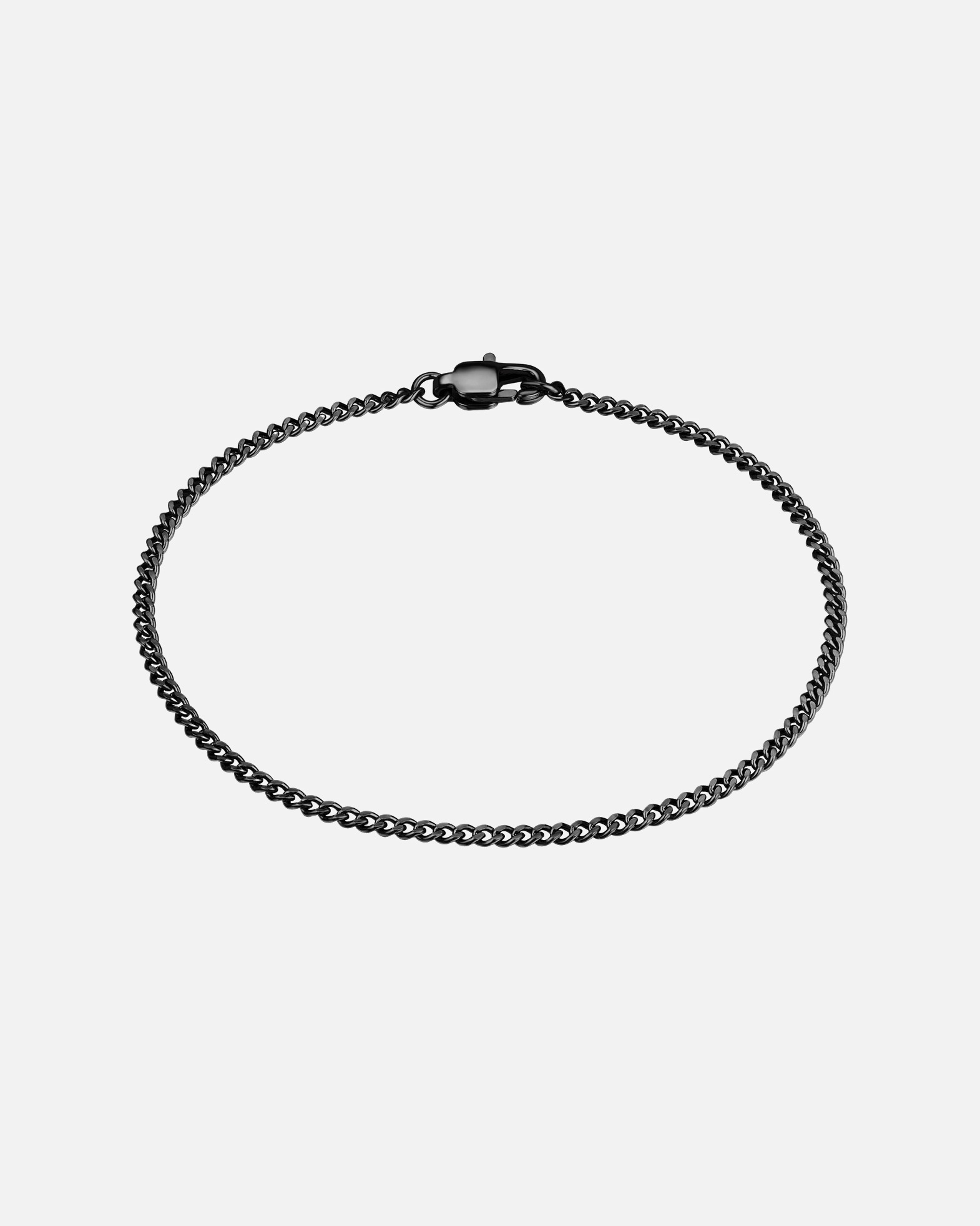 Bracelet pour Homme True Rebels Bracelet en Acier inoxydable en Noir 19 cm