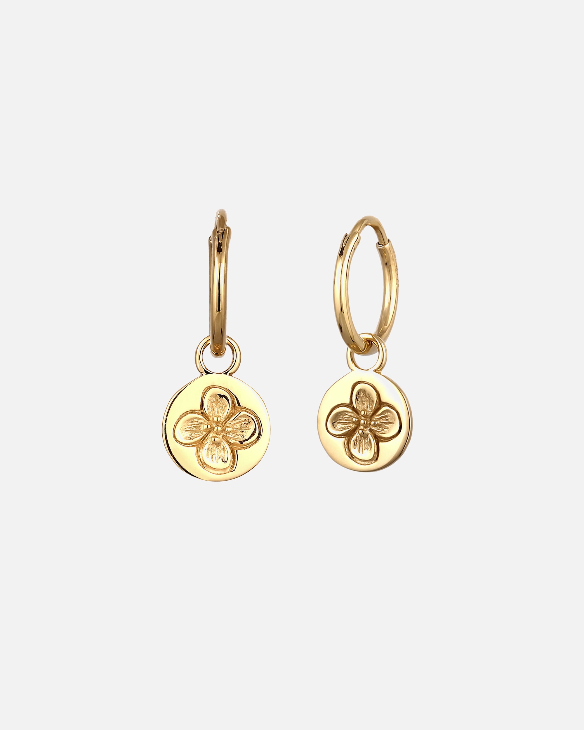 Boucles d'oreilles pour Femme Elli Créole Fleur 925 Sterling Silver goldfarben