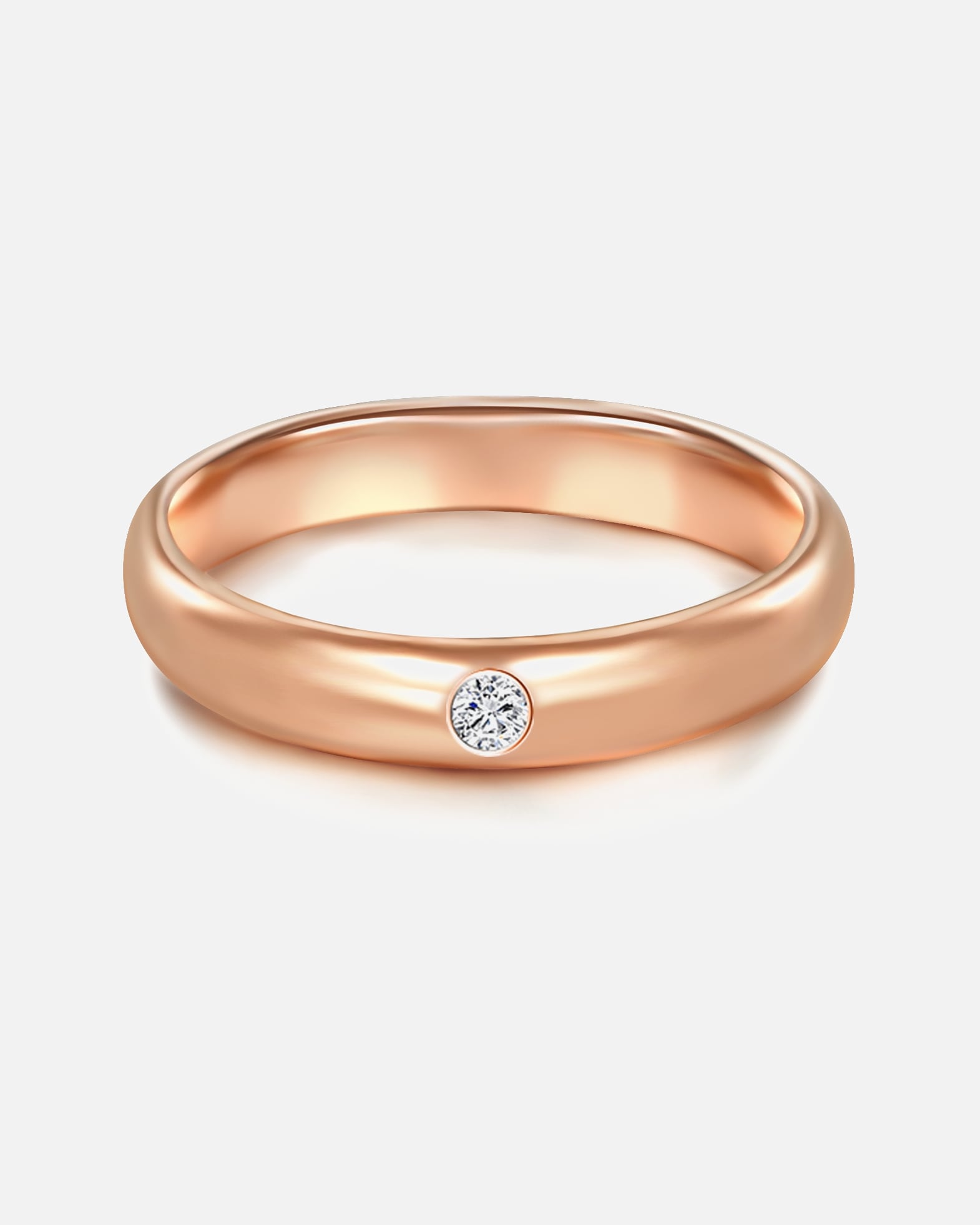 Bague pour Femme Trilani Bague en Argent sterling en Or rose 50