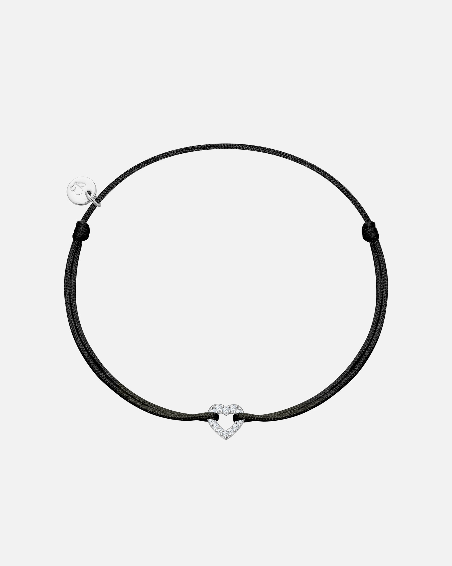 Bracelet pour Femme Glanzstücke München Bracelet Cœur en Argent Sterling en argent avec zirconium Réglable 15,0 - 22,0 cm