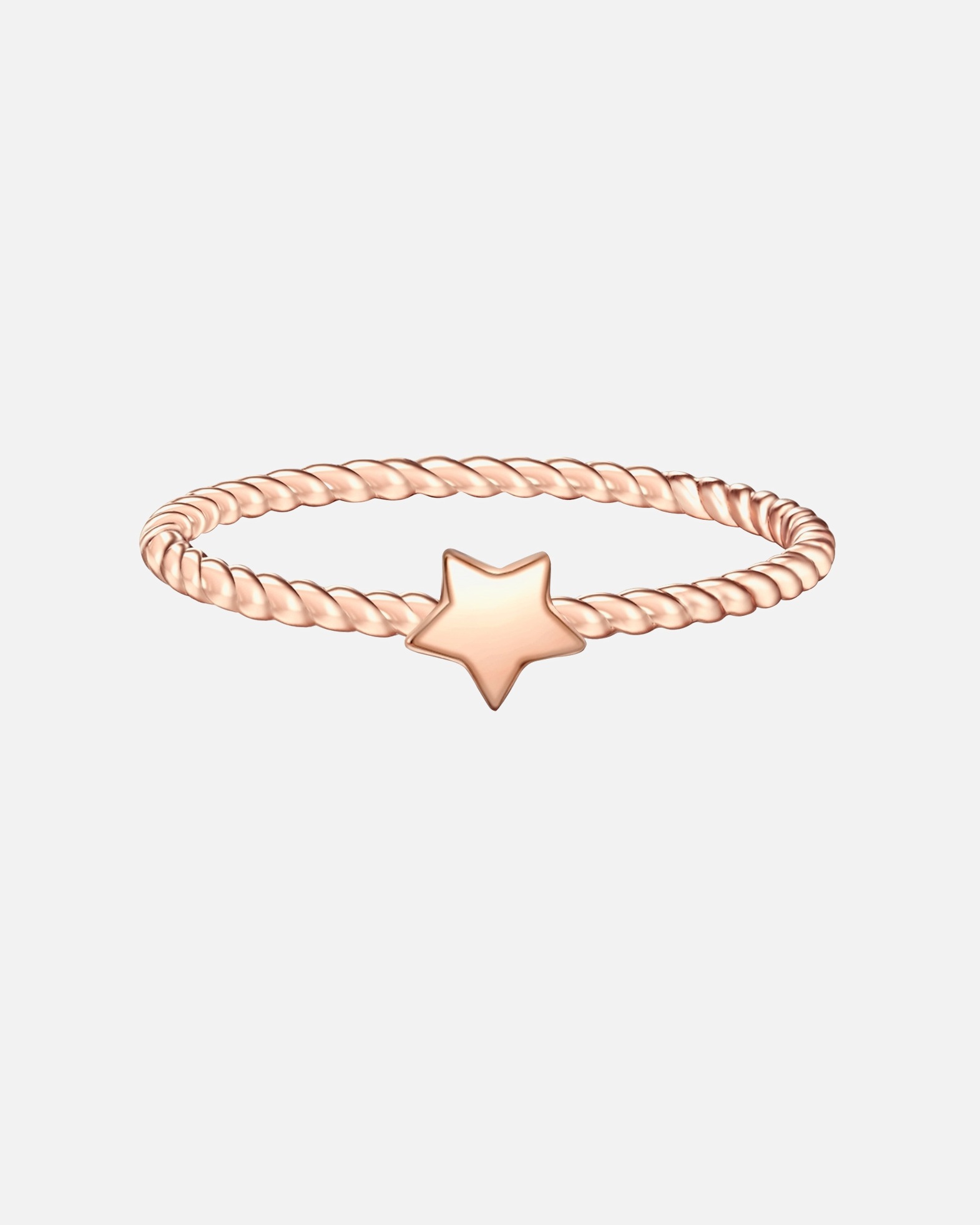 Bague pour Femme Glanzstücke München Bague en argent Étoilé Argent sterling en Or rose 52