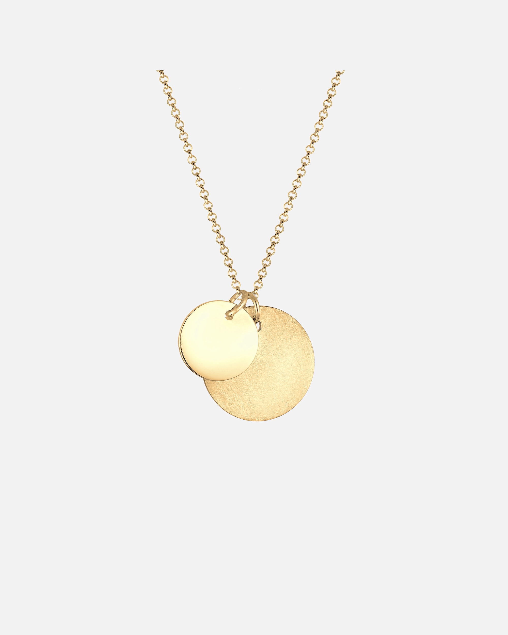 Collier pour Femme Elli Femme Duo de Plaquettes en Argent Sterling 925 goldfarben