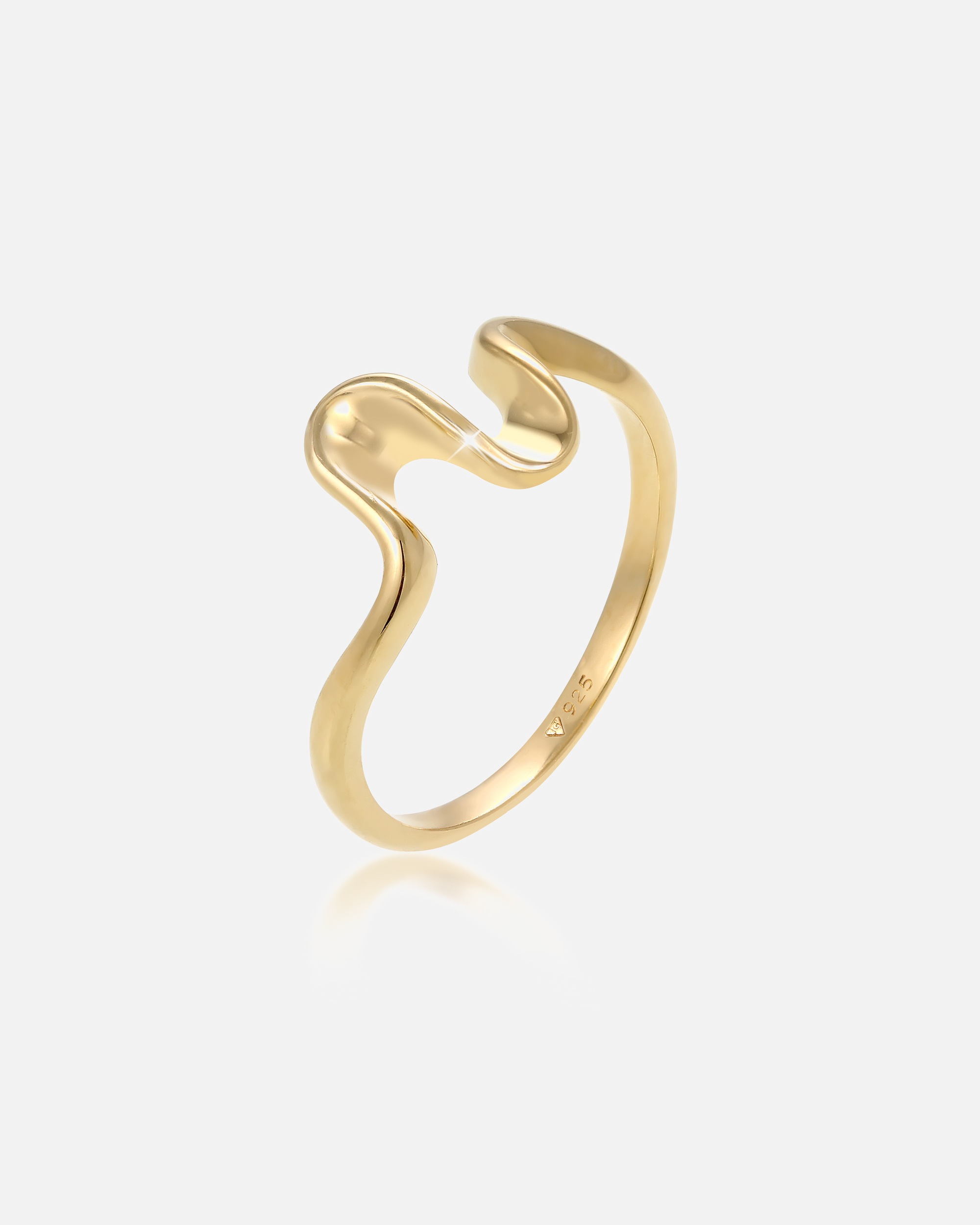 Bague pour Femme Elli Vague Wave Plage Tendance maritime 925 Argent 52