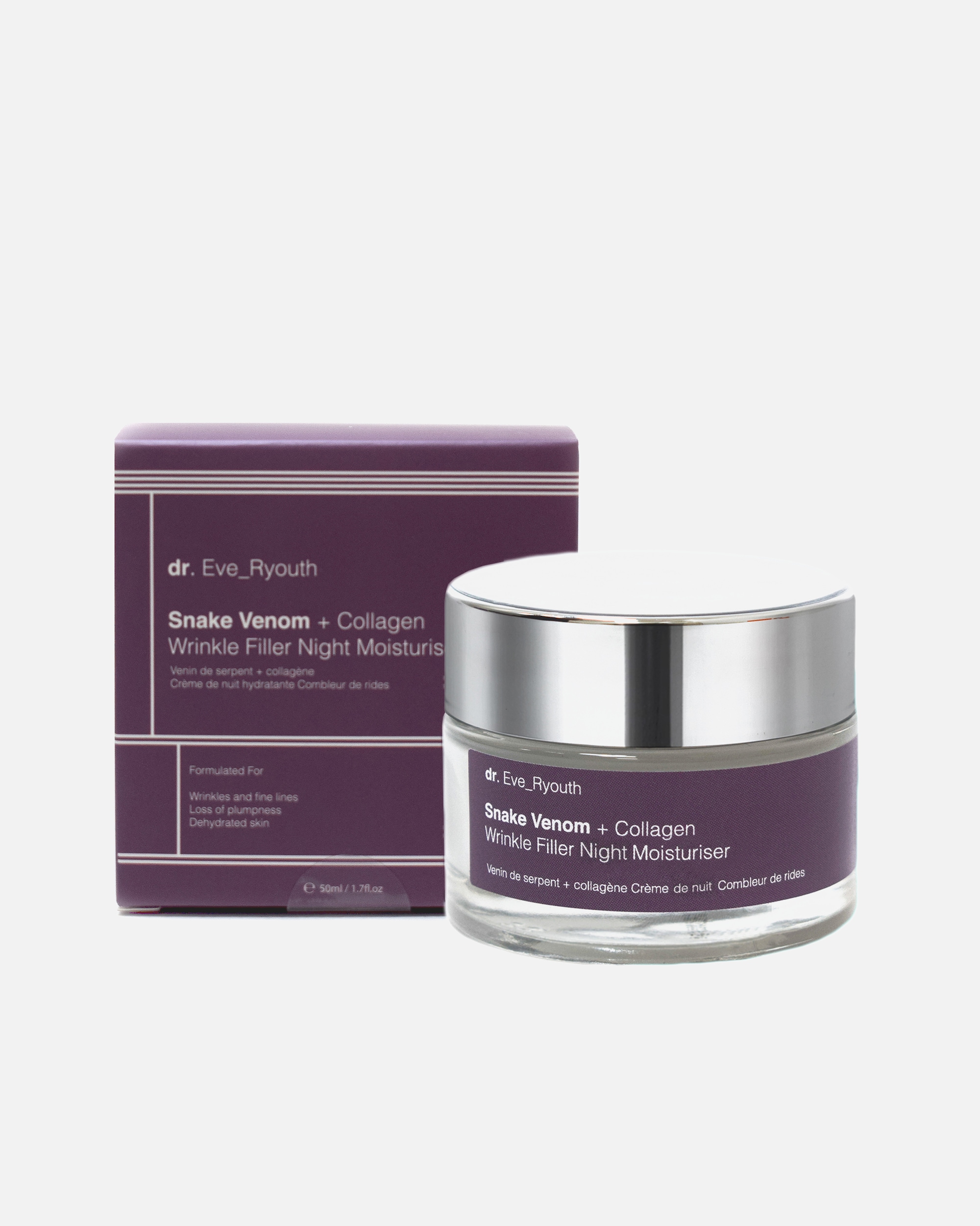 Soin anti-âge pour Femme Dr. Eve_Ryouth Crème de nuit comblante de rides au venin de serpent et au collagène 1 pièce