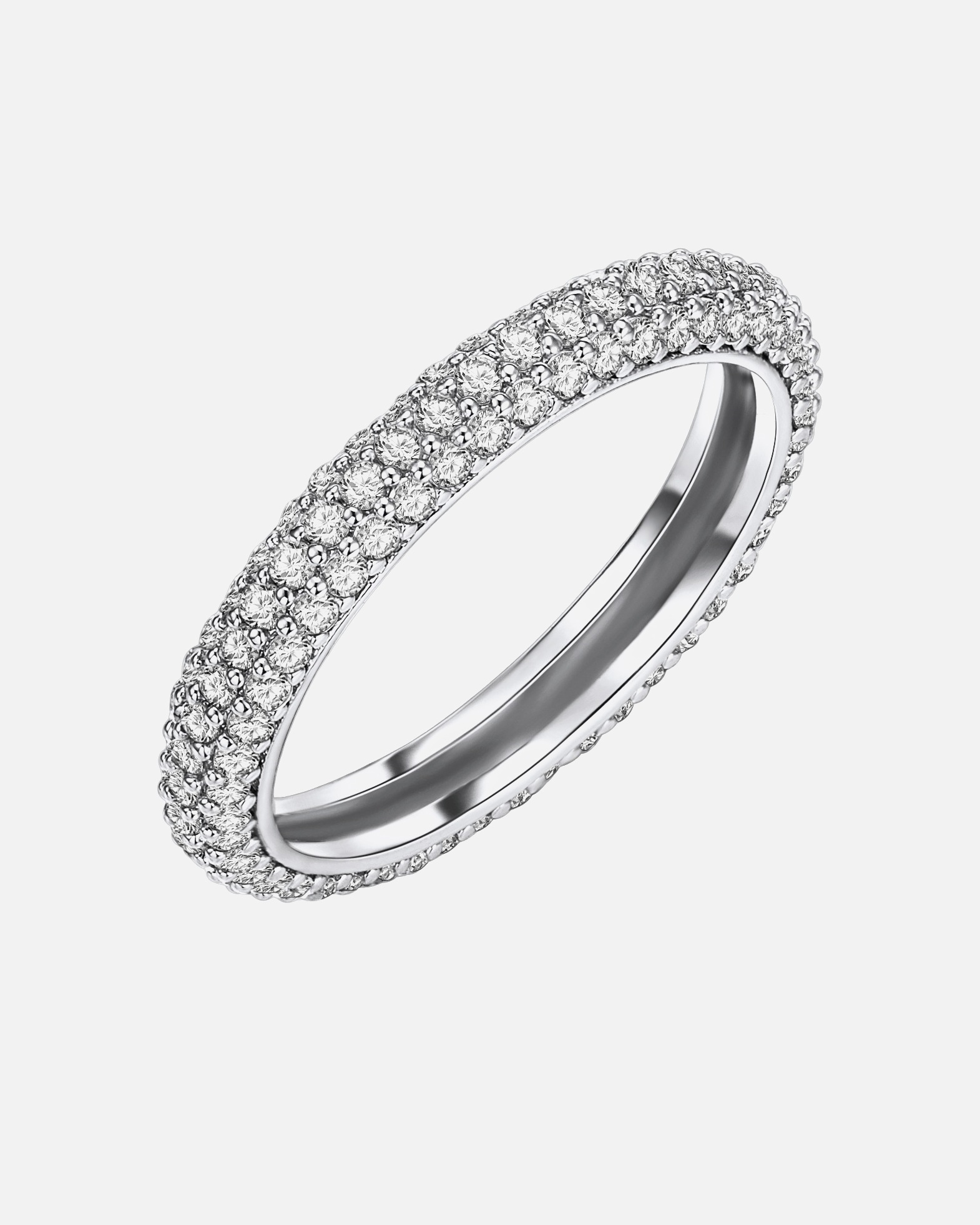Bague pour Femme Lulu & Jane Bague tendance Laiton Oxyde de zirconium (CZ) en Argent 52