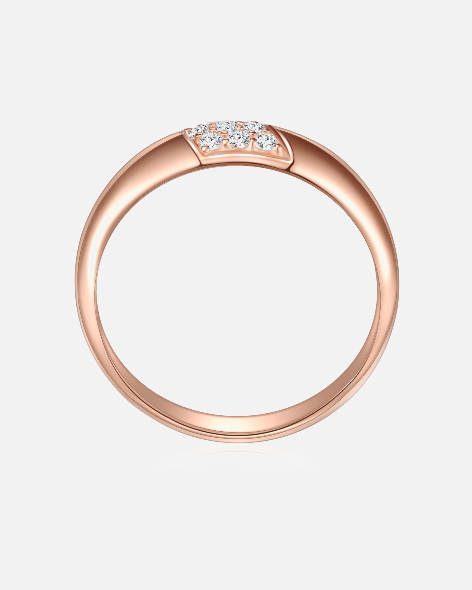 Bague pour Femme Rafaela Donata Bague en argent Argent sterling Oxyde de zirconium (CZ) en Or rose 58