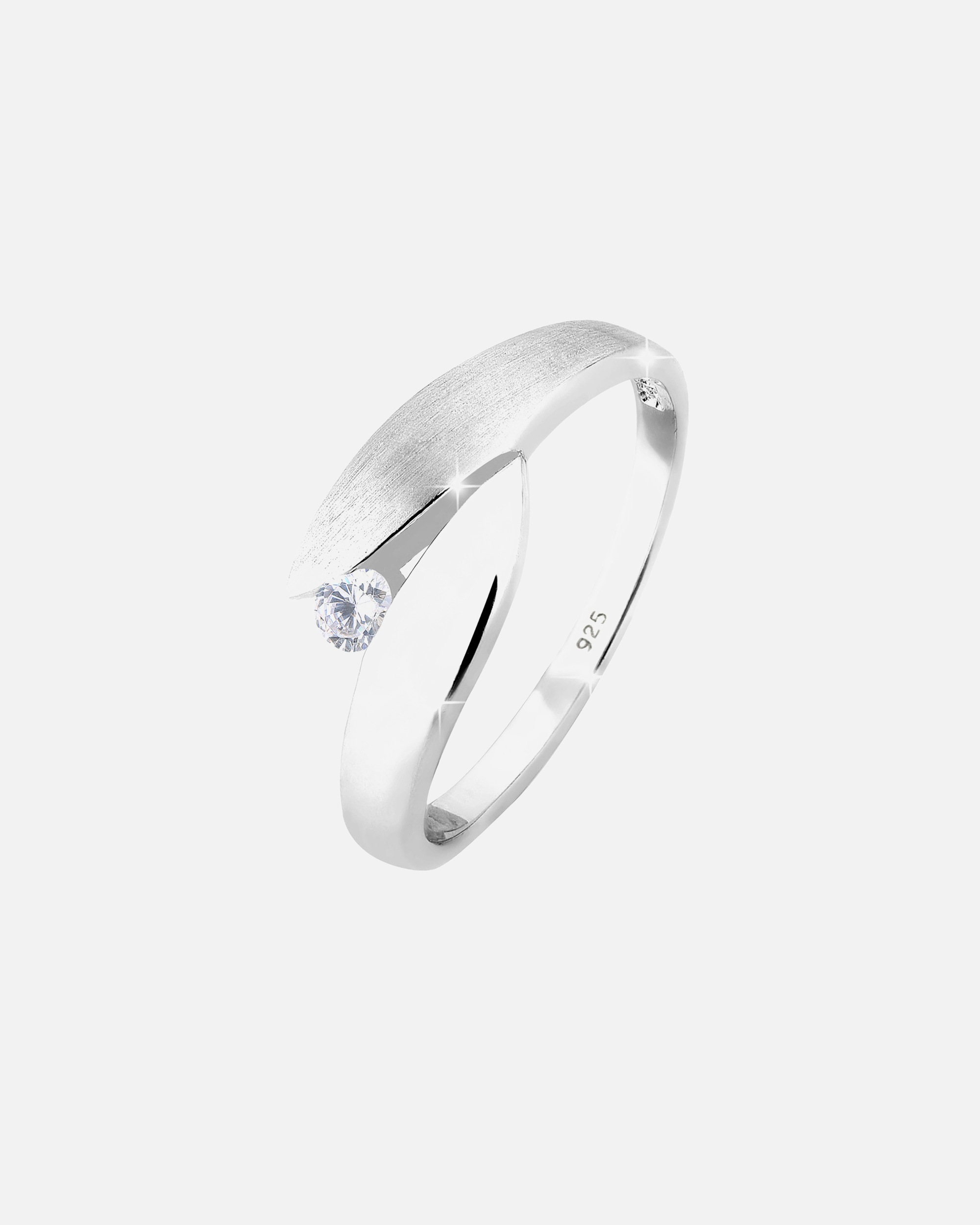 Bague pour Femme Elli Solitaire anneau enroulé zirconium 925 Argent 52