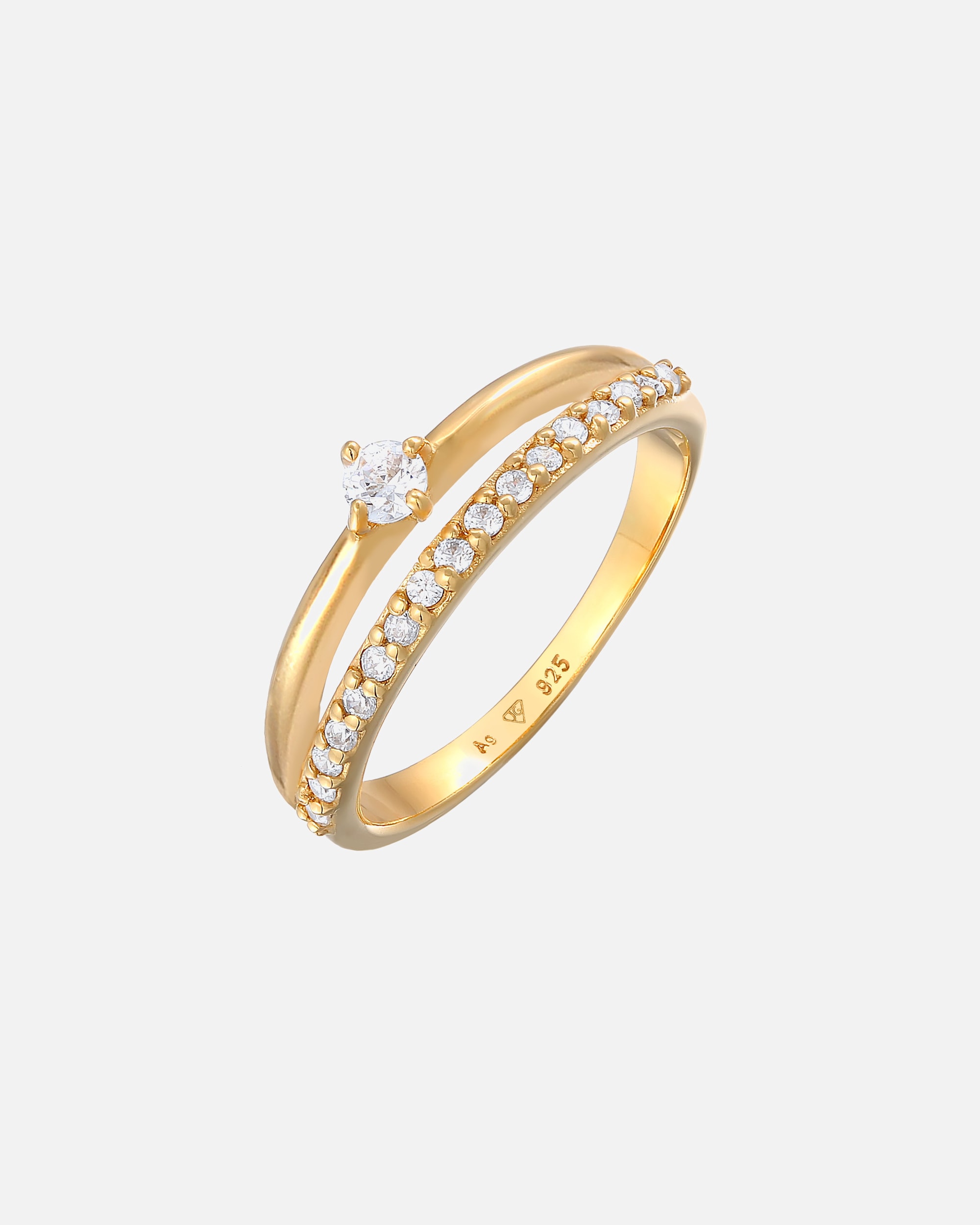 Bague pour Femme Zirkonia Solitär Verlobung 925 Silber 58