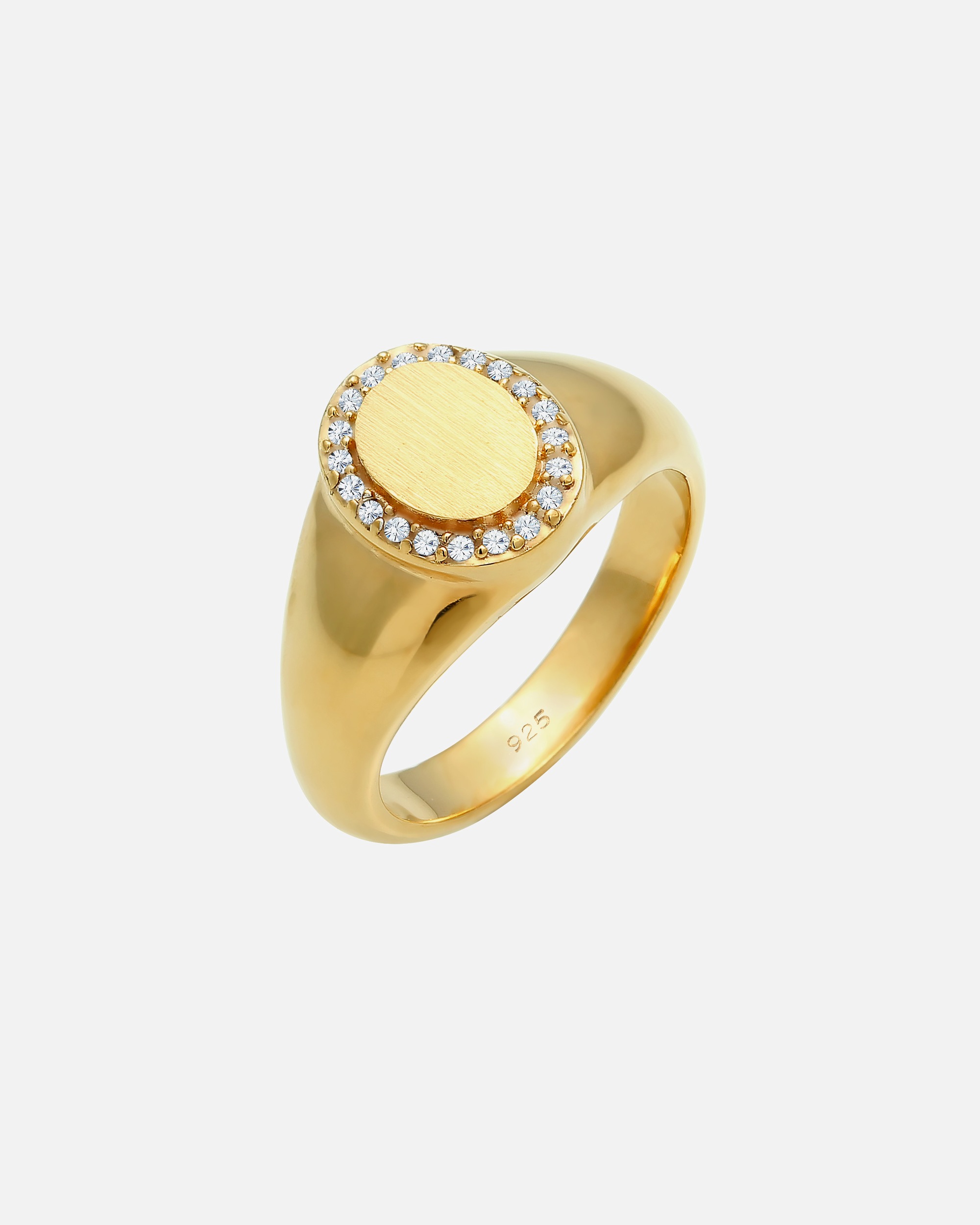 Bague pour Femme Elli PREMIUM Anneau sigillaire Cristaux précieux Argent 925 52