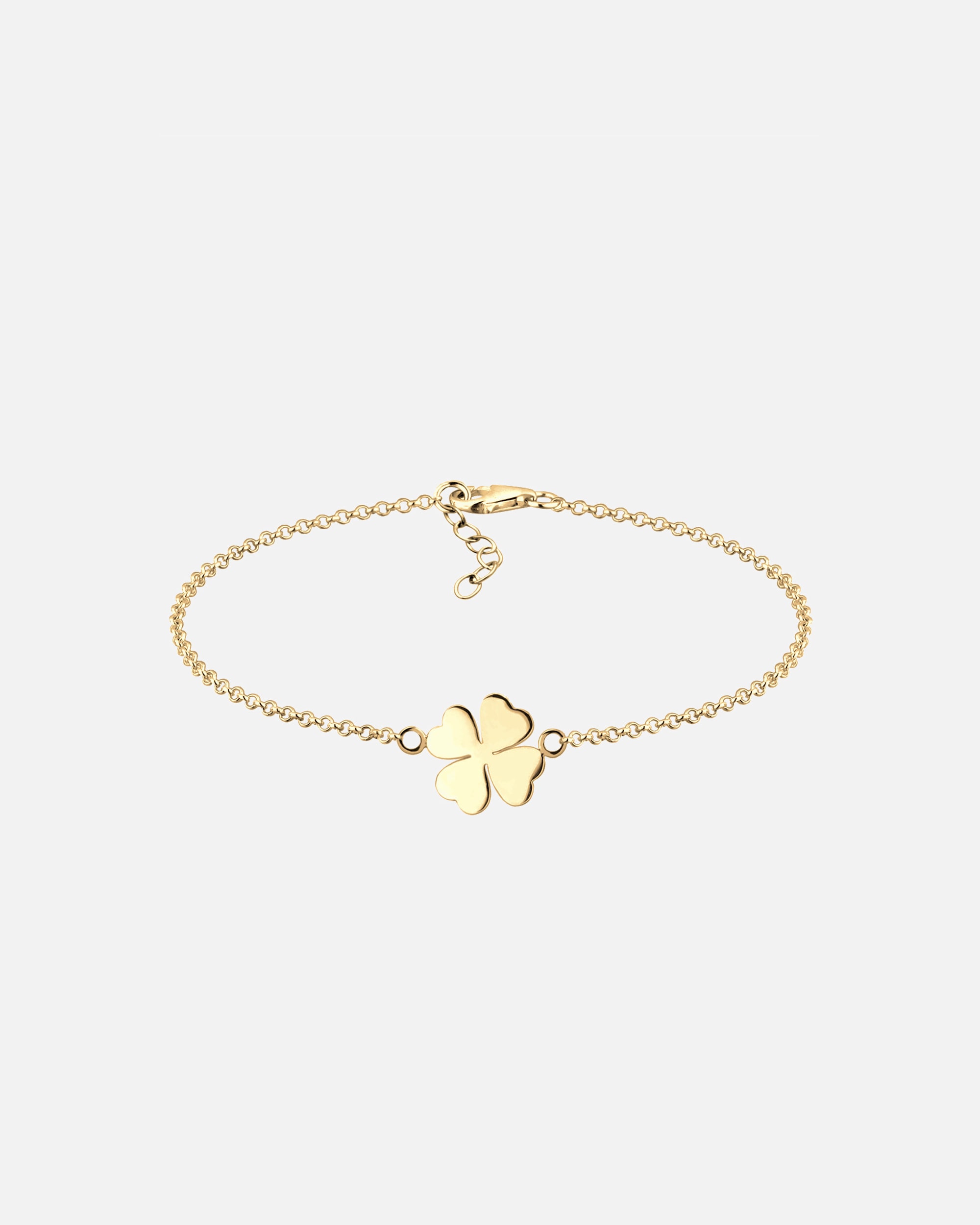 Bracelet pour Femme Elli Trèfle à quatre feuilles Porte-bonheur Symbole Talisman Argent 925 goldfarben