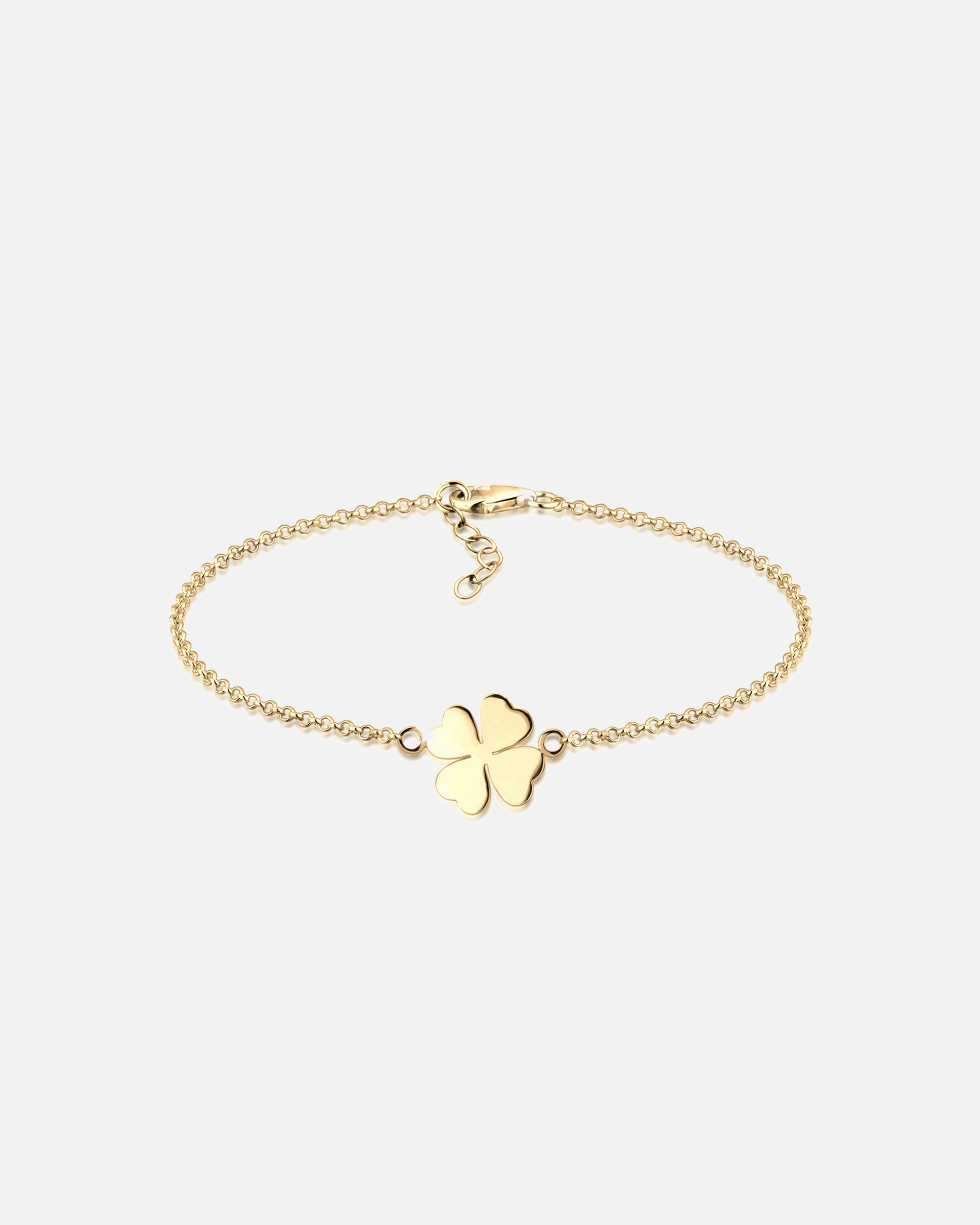 Bracelet pour Femme Elli Trèfle à quatre feuilles Porte-bonheur Symbole Talisman Argent 925 goldfarben