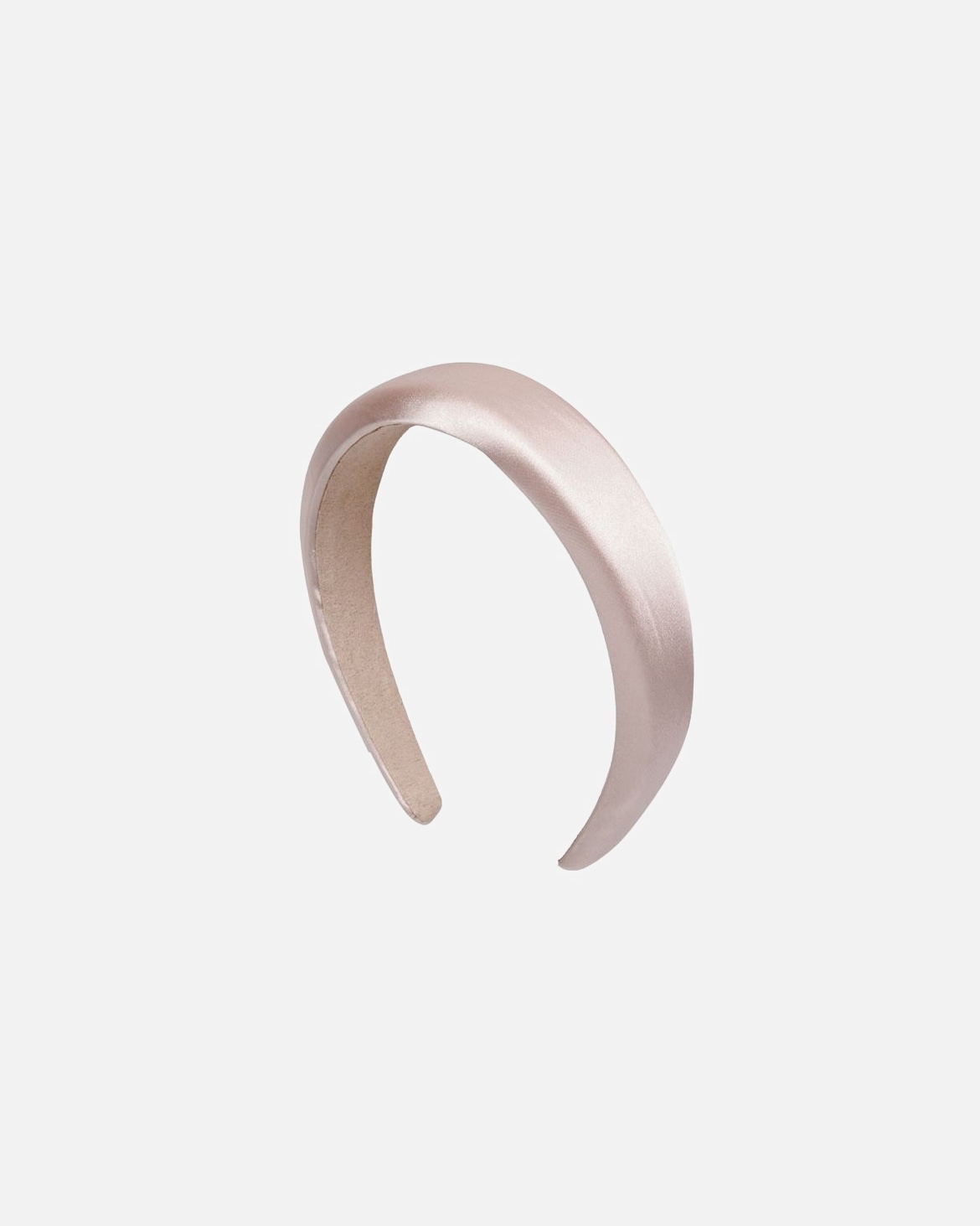 Serre-tête pour Unisexe SOHO SOHO Serre-tête rembourré en satin - Blanc SOHO Serre-tête en Satin Beige - Serre-tête rembourré élégant