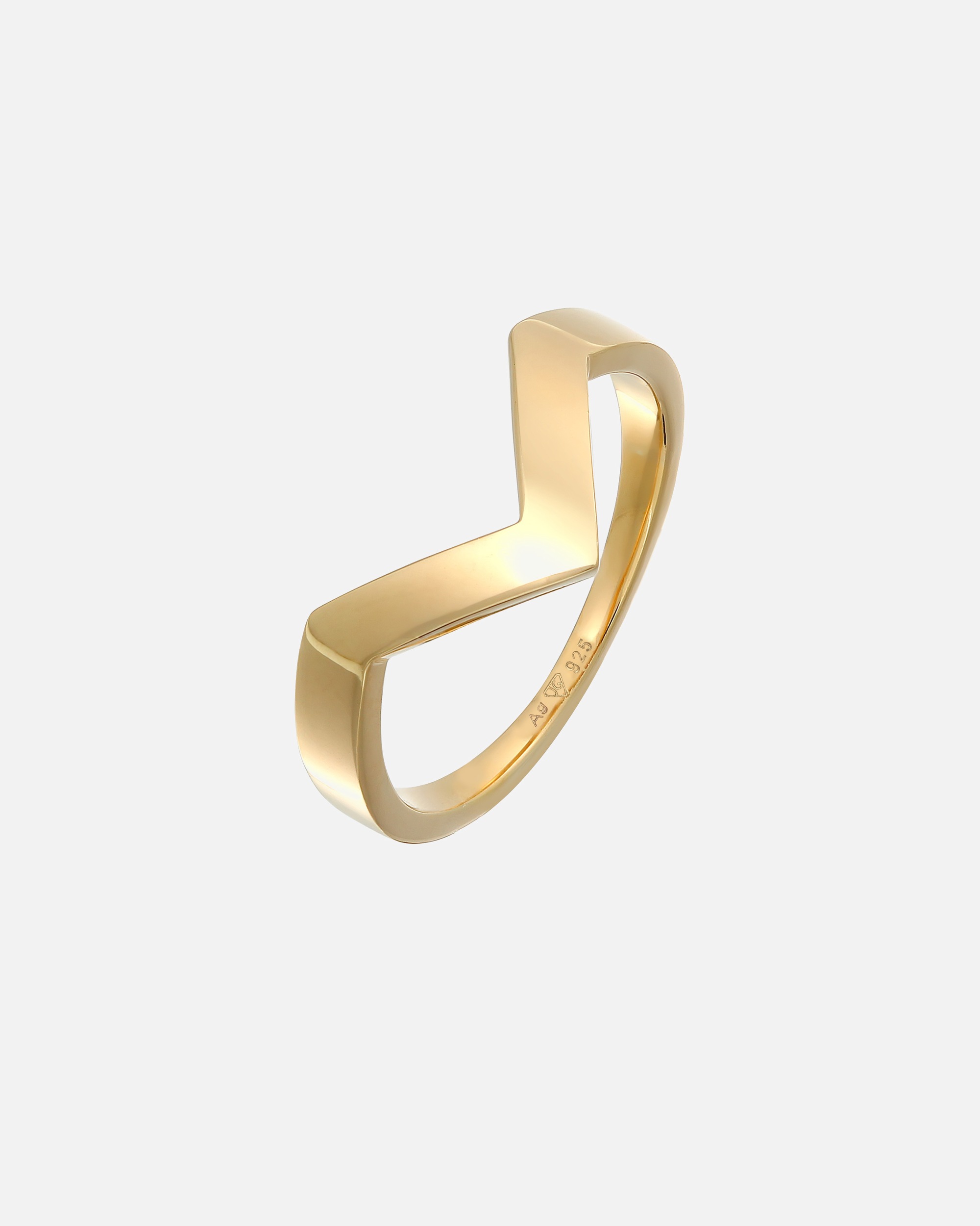 Bague pour Femme Elli PREMIUM Elli PREMIUM Ring V-Form Basic Unisex 925 Silber rhodiniert 52