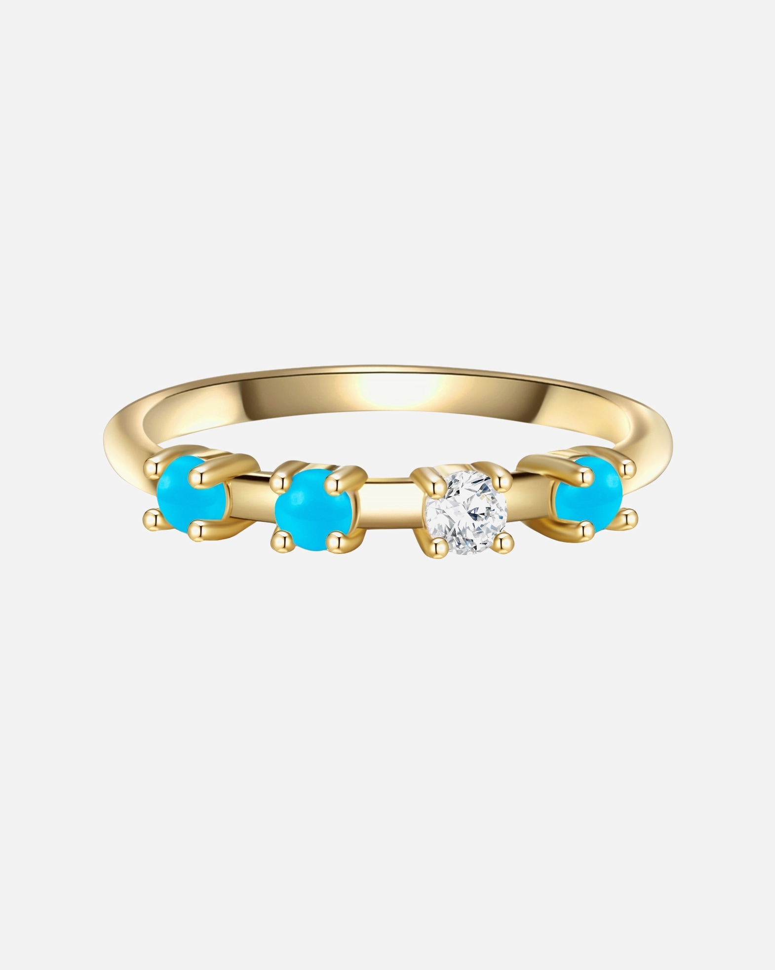Bague pour Femme Glanzstücke München Bague en argent Argent sterling Oxyde de zirconium (CZ) en Or jaune 50
