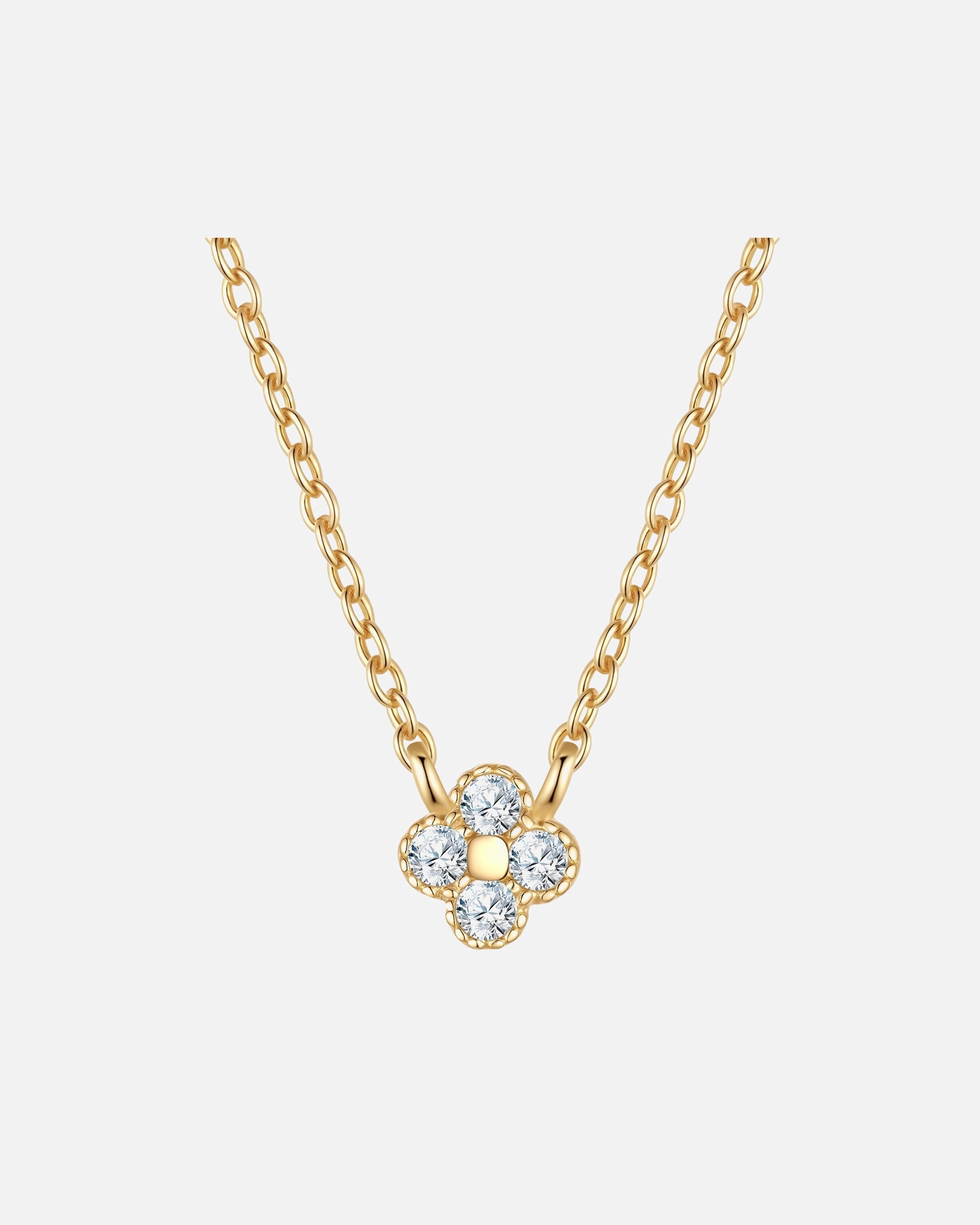 Collier pour Femme Glanzstücke München Collier en Argent Sterling en or jaune avec Zirconium 40,0 cm Basiskette + 5,0 cm Verlängerung