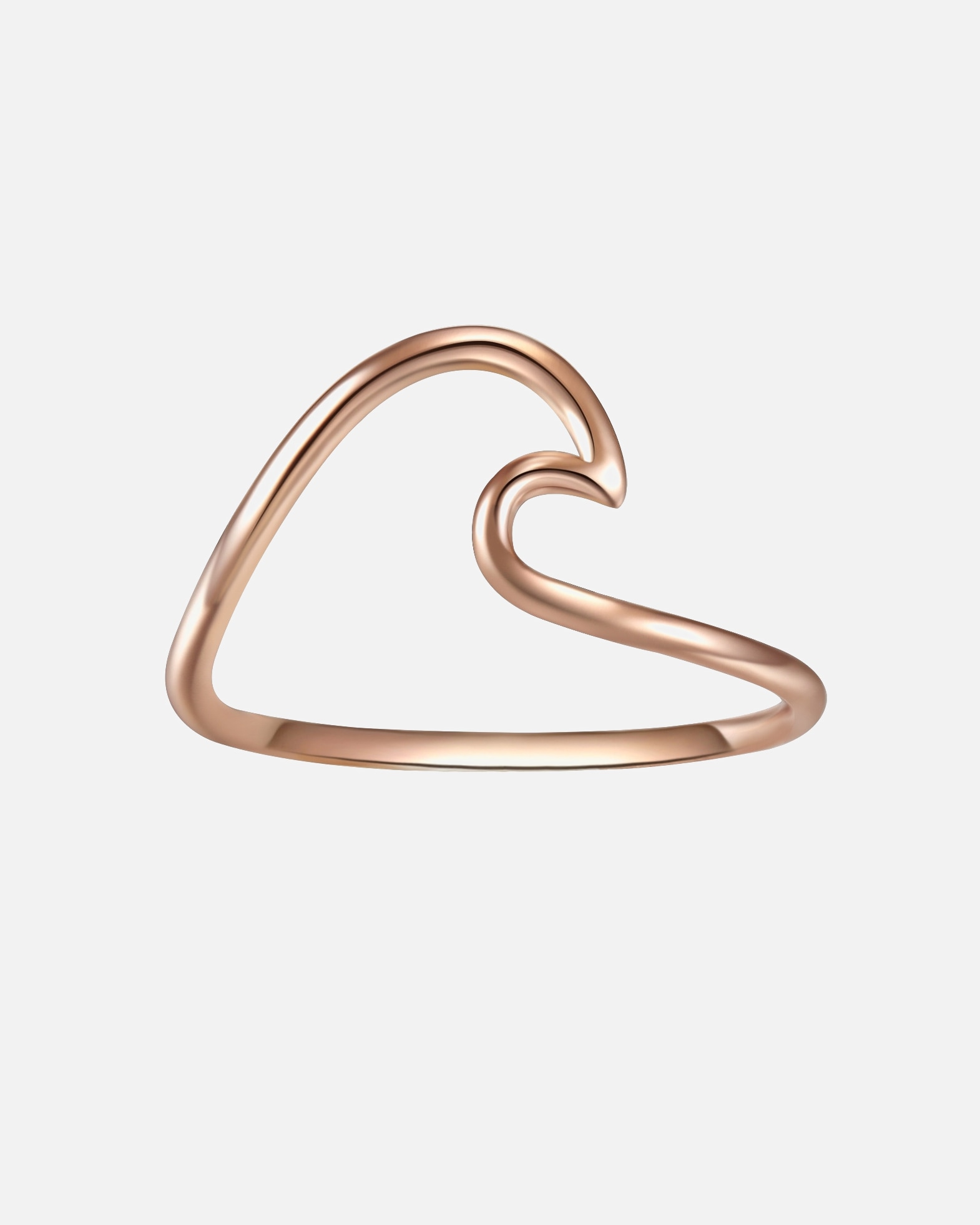 Bague pour Femme Glanzstücke München Bague en argent Vague Argent sterling en Or rose 54