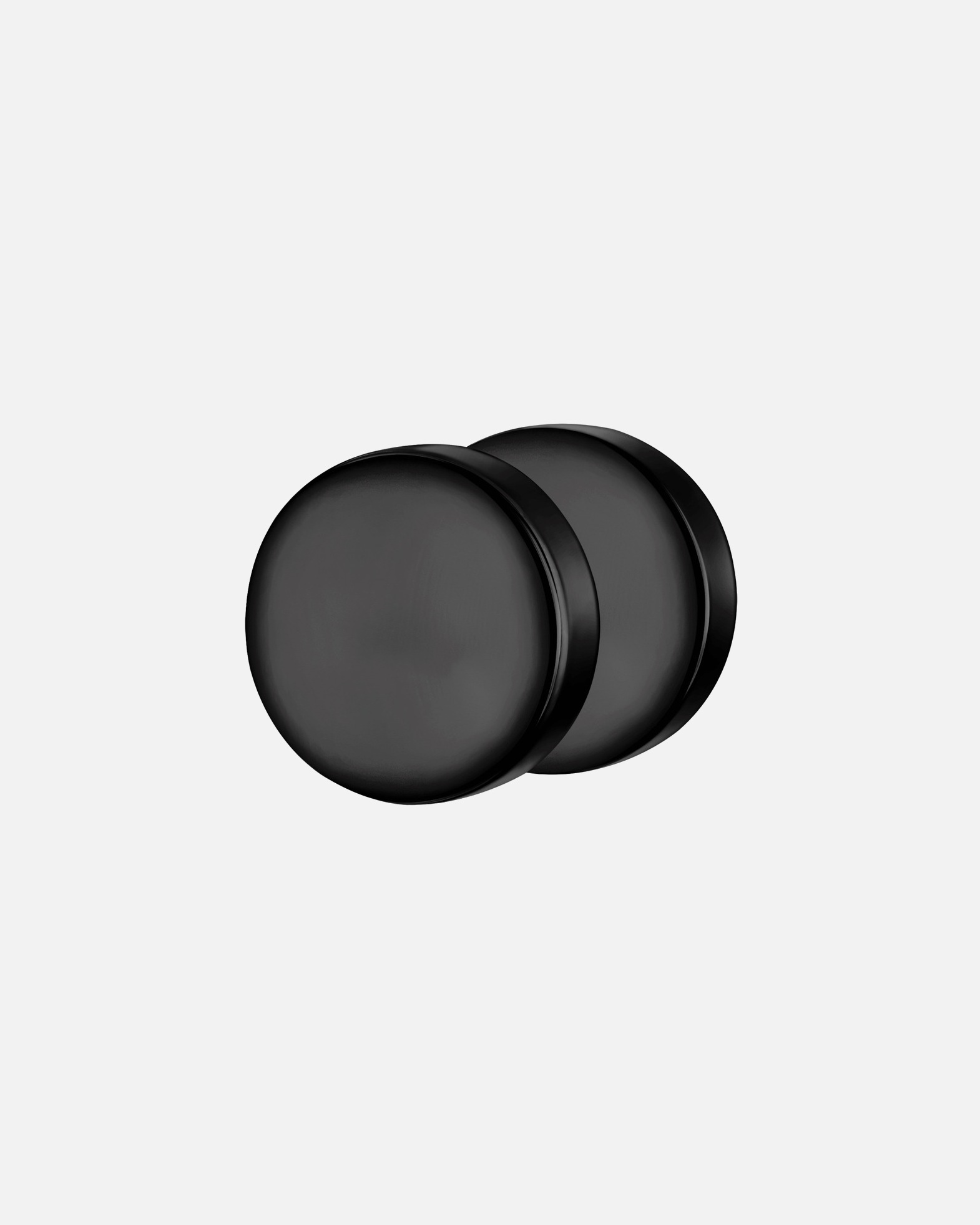 Boucles d'oreilles pour Homme True Rebels Boucles d´oreilles en Acier inoxydable en Noir 7,9 mm
