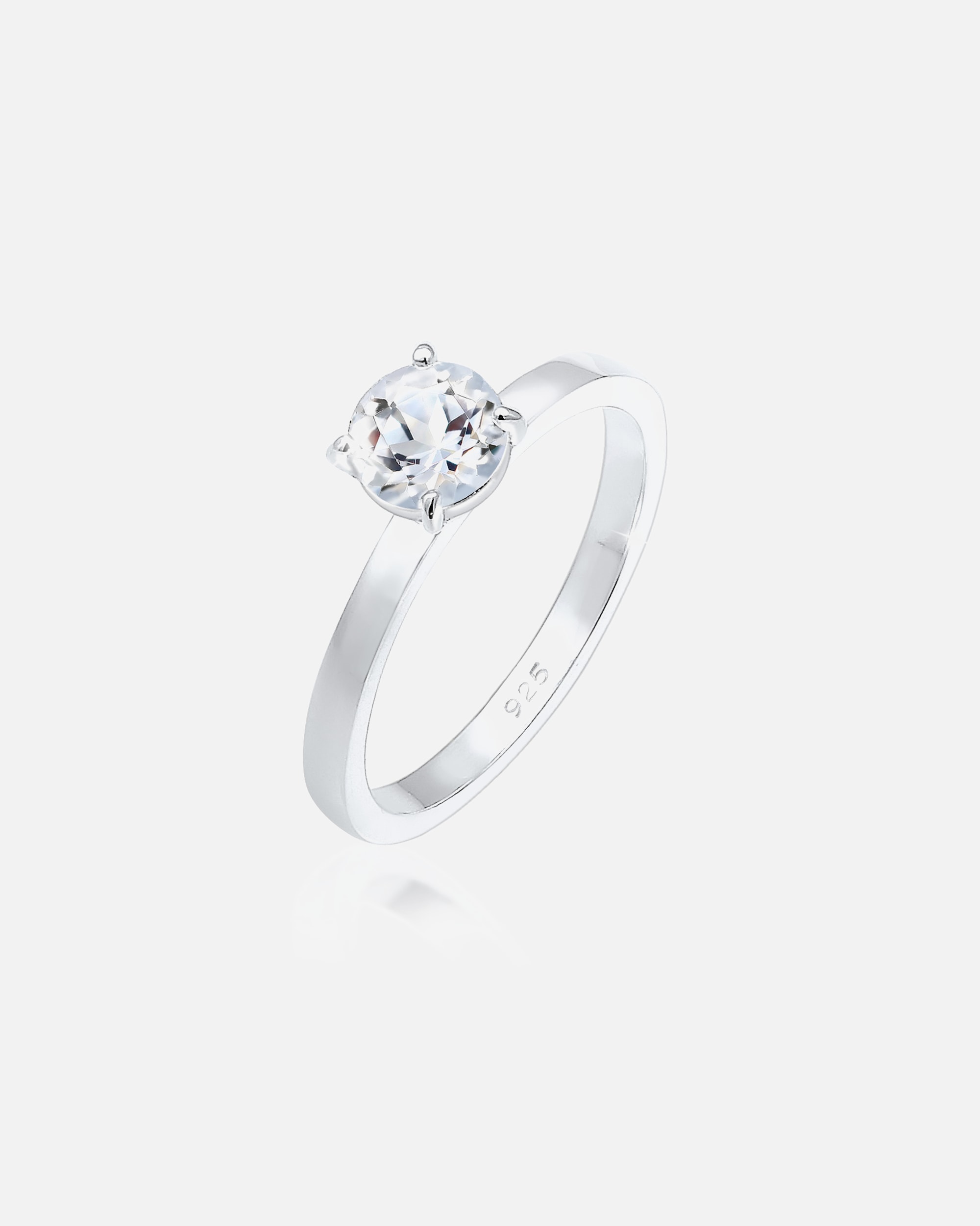 Bague pour Femme Elli PREMIUM Fiançailles Solitaire Topaze pierre précieuse Argent 925 56